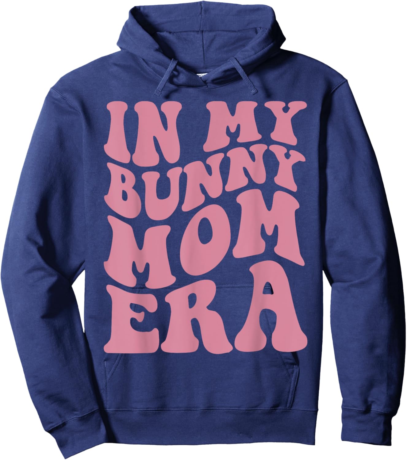 In My Bunny Mom Era Mama Mommy Retro Easter Day Hoodie - Hoodie | Navy