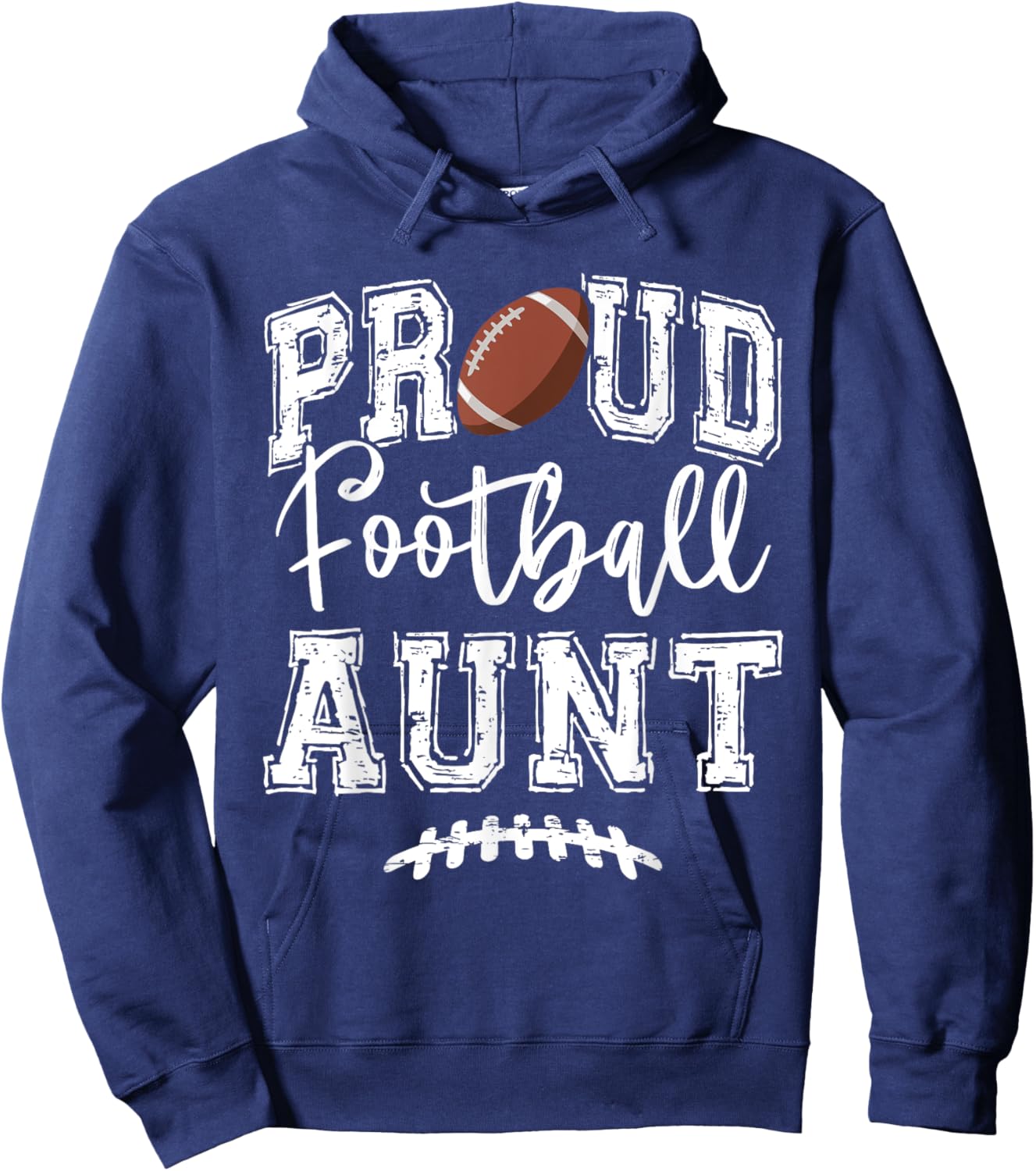 Proud Football Aunt Auntie Funny College That's My Nephew Hoodie - Hoodie | Navy