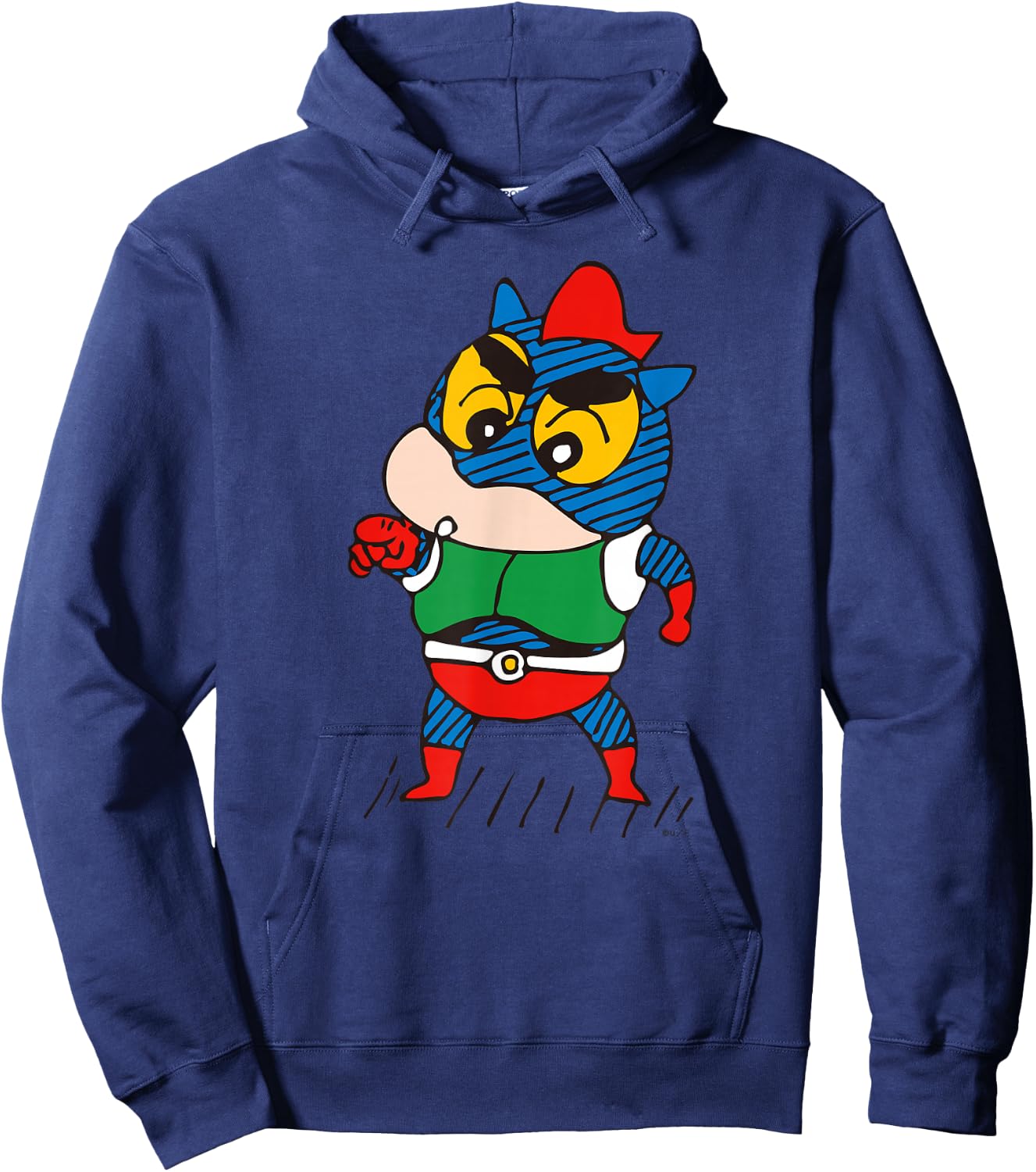 【manga】Crayon Shin-chan Transform into an Action kamen! Hoodie - Hoodie | Navy