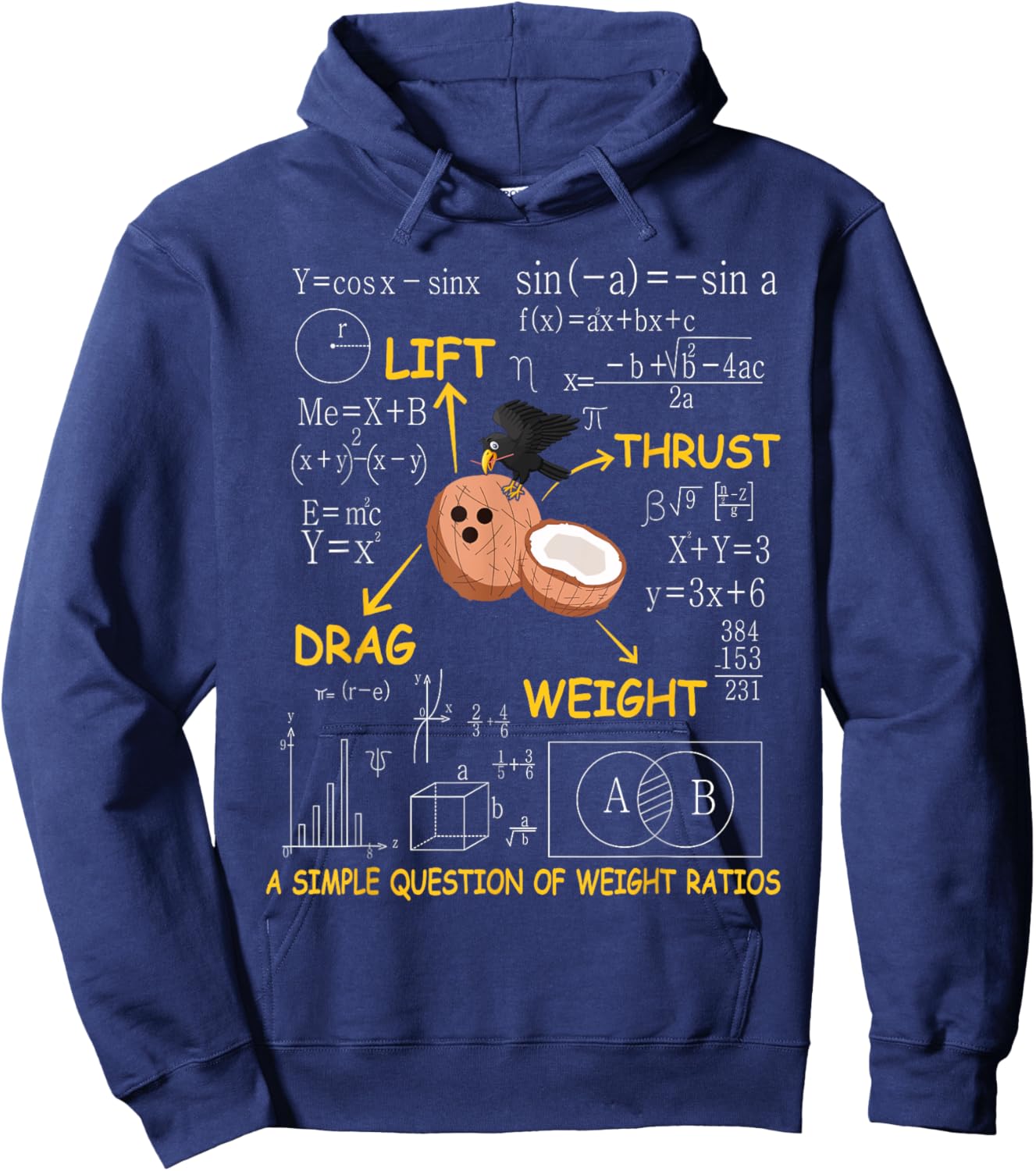 A Simple Question Of Weight Ratios Funny Math Hoodie - Hoodie | Navy