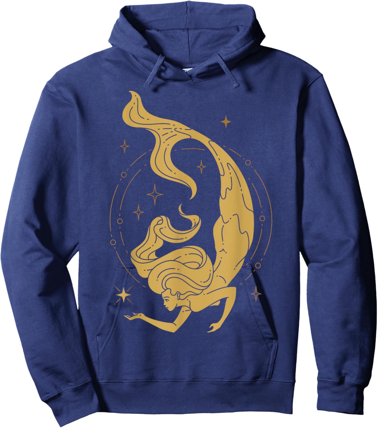 Fairy Tale Mermaid Tarot Cards Beautiful Mermaid Star Power Hoodie - Hoodie | Navy