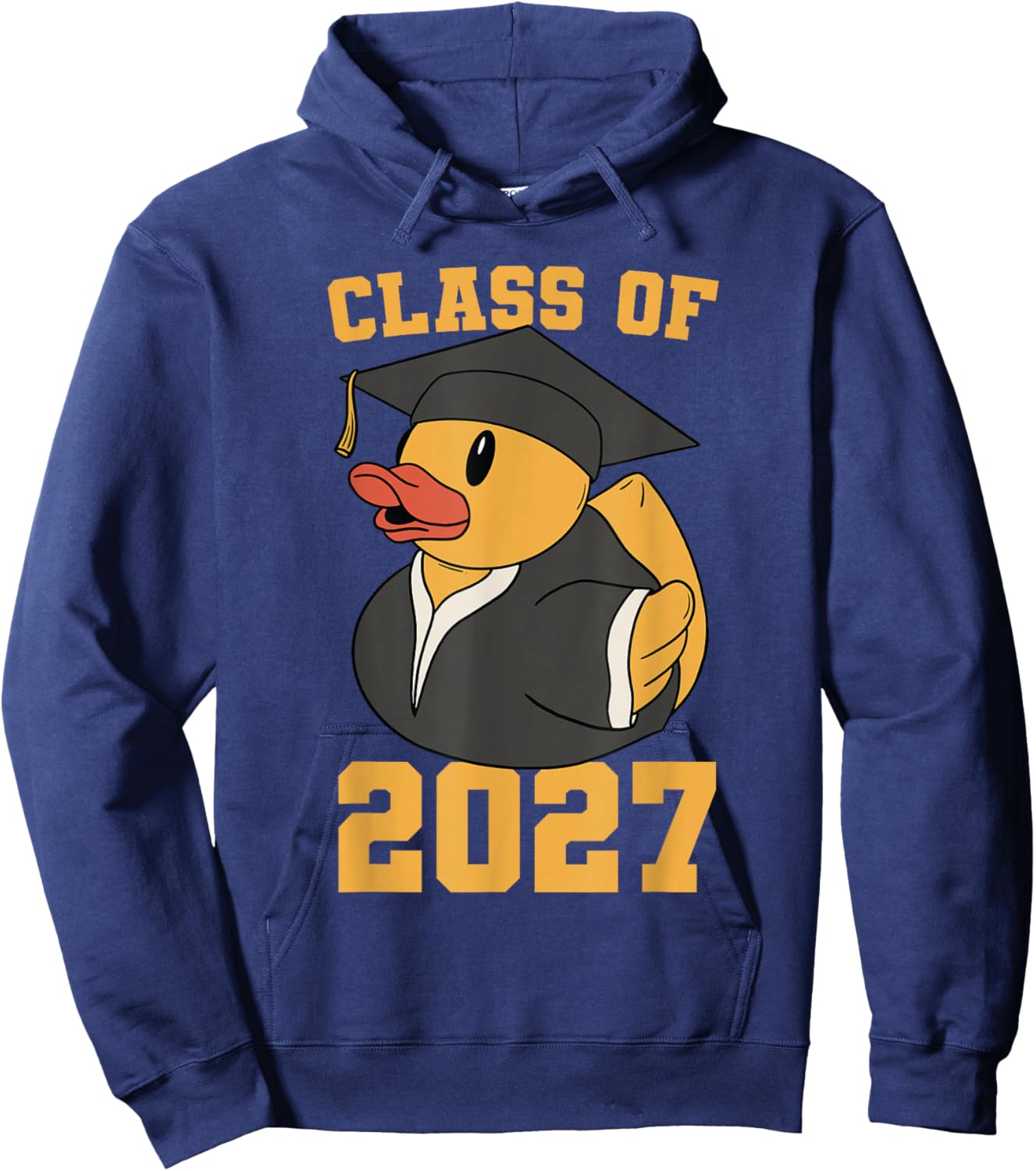 Rubber Duck Class of 2027 Senior 2027 Graduation Year Senior Hoodie - Hoodie | Navy