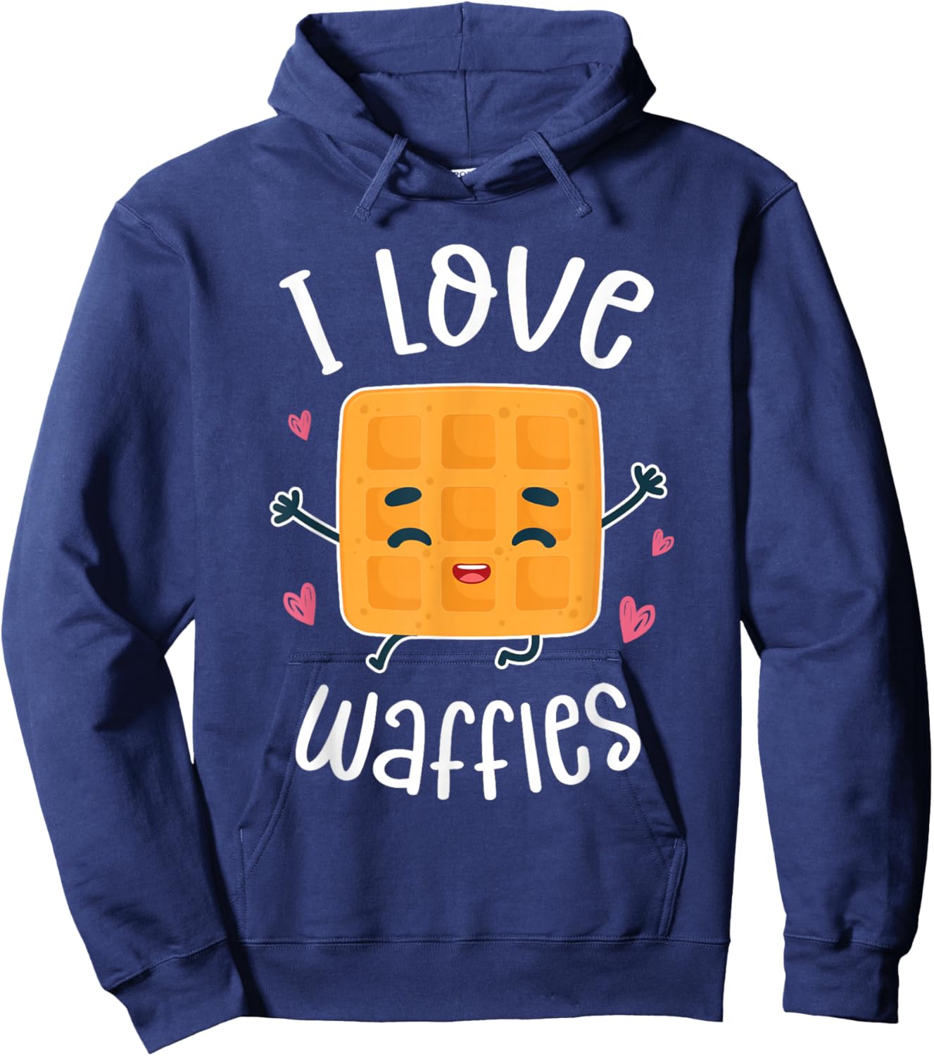 I Love Waffles Hoodie - Hoodie | Navy
