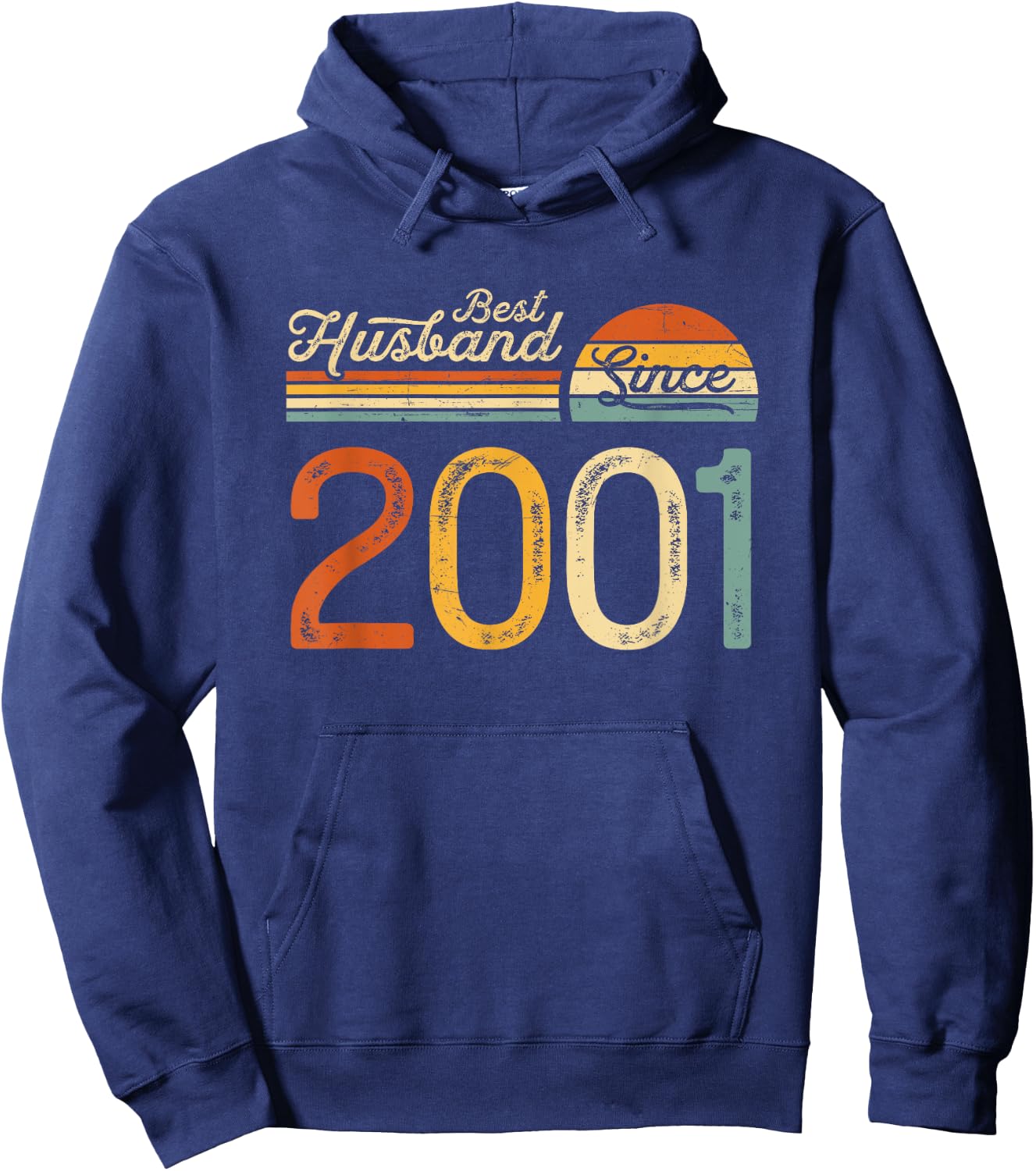 24th wedding anniversary 24 years - Best Husband Since 2001 Hoodie - Hoodie | Navy