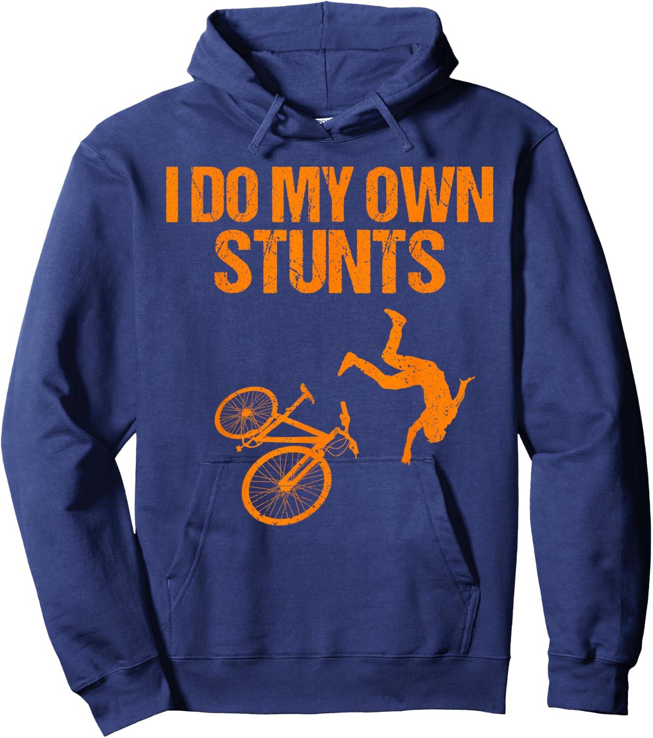Funny I Do My Own Stunts Gift | Cute Mountain Biker For Kids Hoodie - Hoodie | Navy