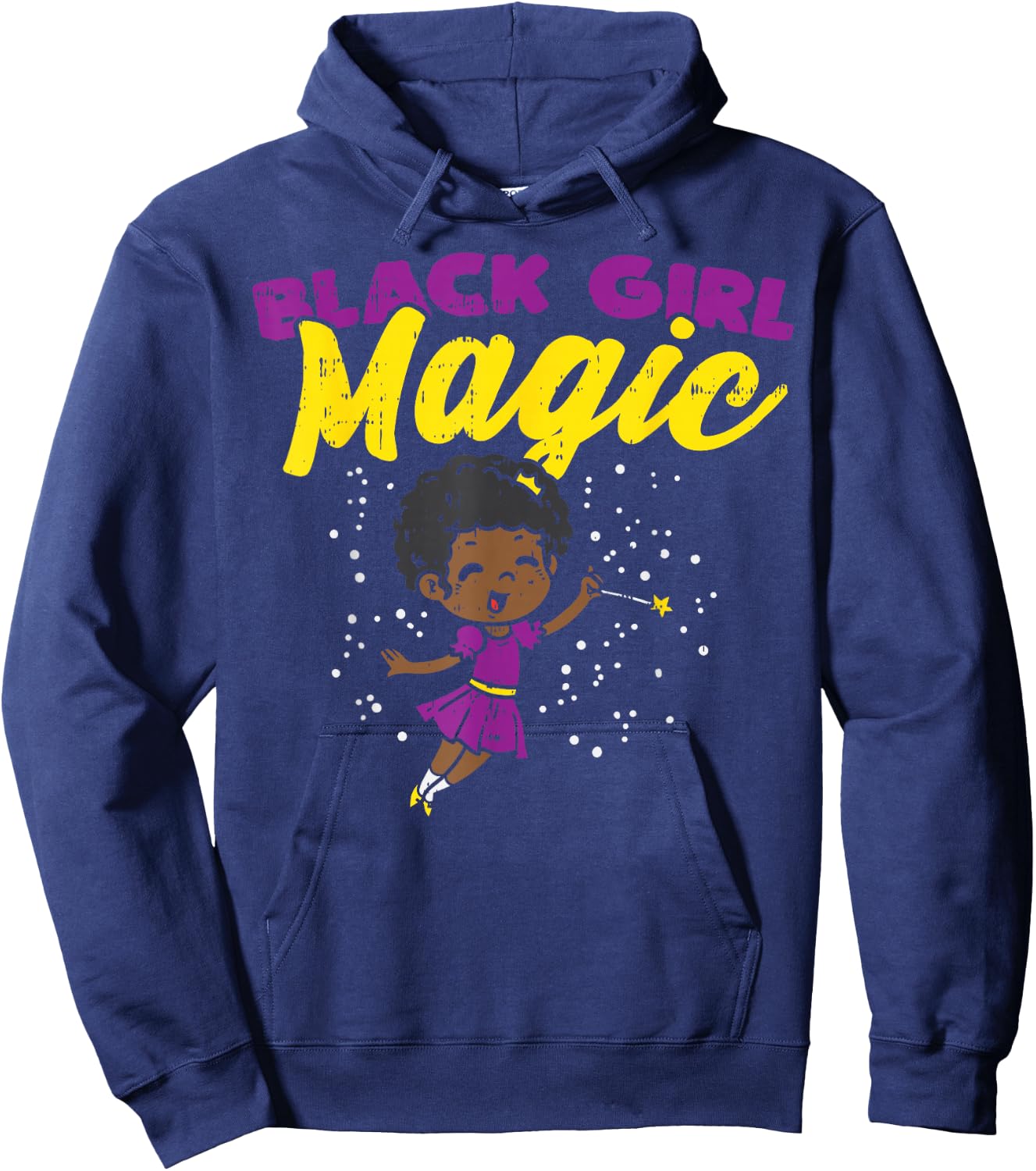 Black Girl Magic Fairy Black Pride African Melanin BLM Women Hoodie - Hoodie | Navy