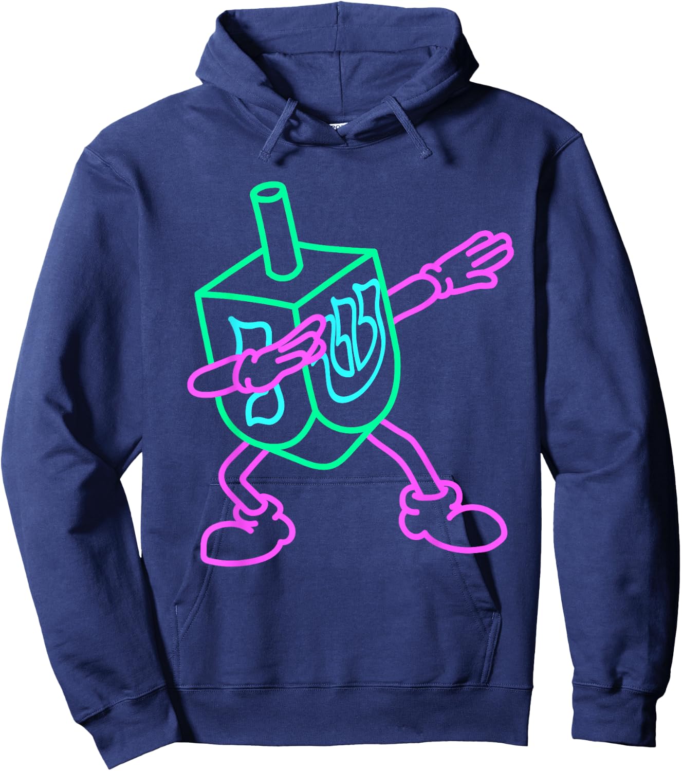 Dabbing Dreidel Funny Hanukkah Gifts for Kids Hoodie - Hoodie | Navy