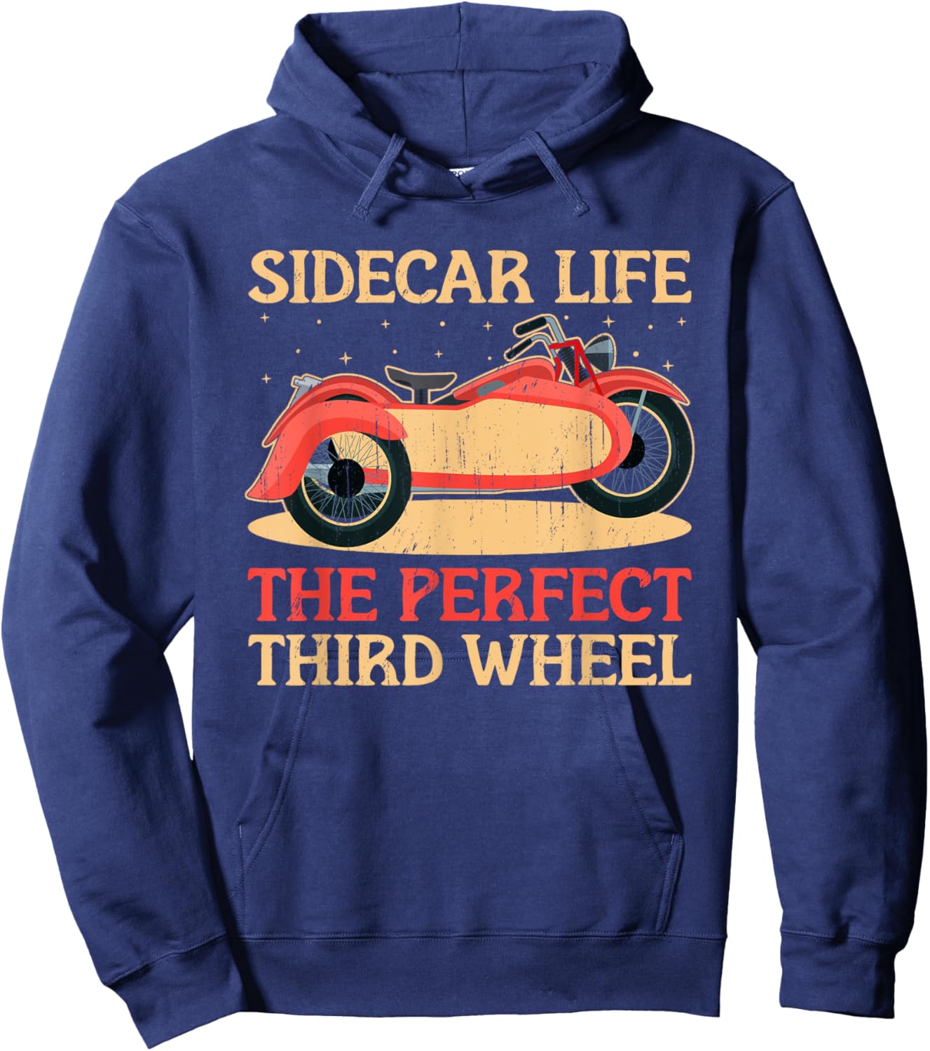 Sidecar Motorcycle Motorcyclist Bike Motorbike Sidecar Rider Hoodie - Hoodie | Navy
