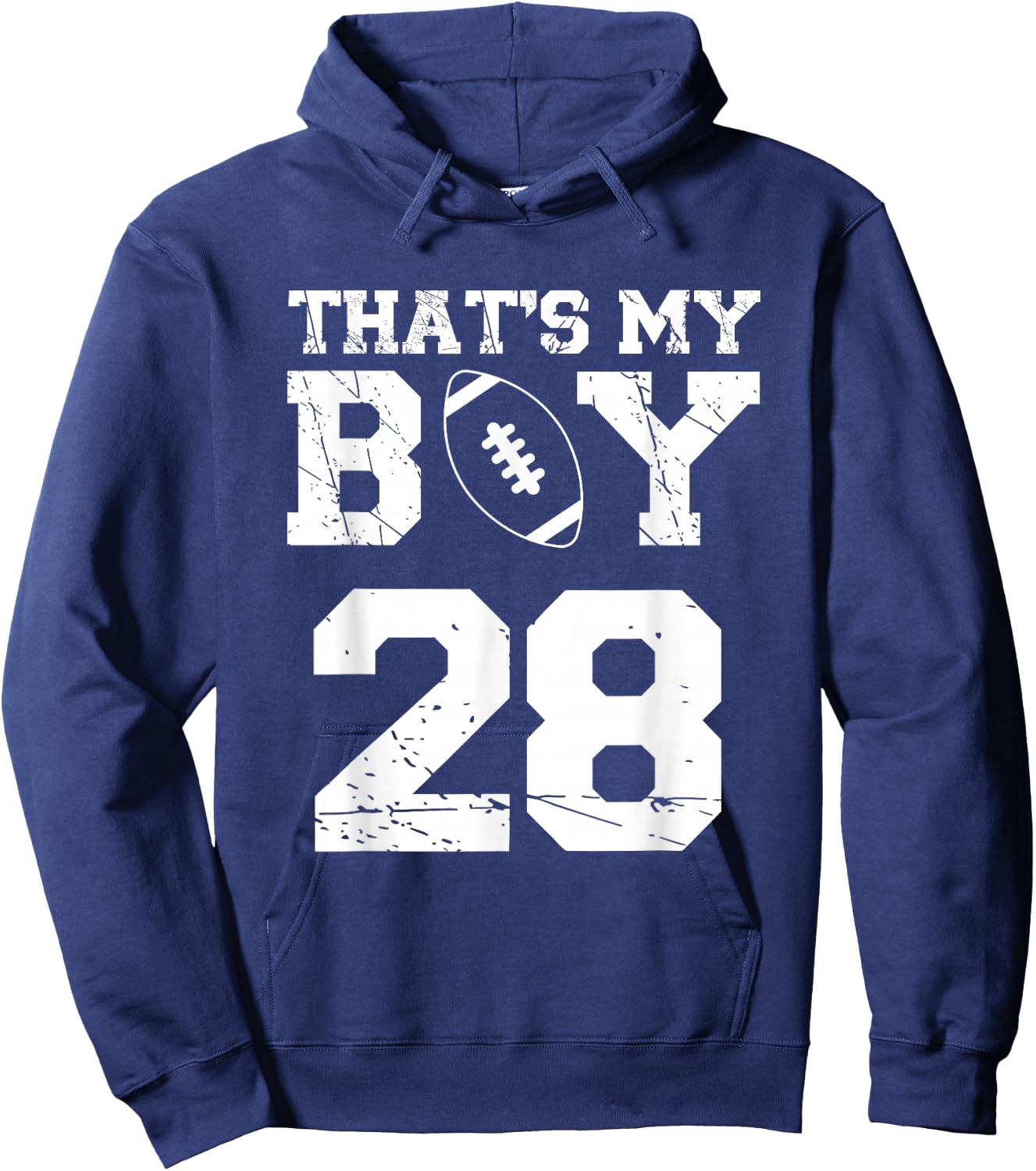 That's My Boy Football Number #28 Hoodie - Hoodie | Navy