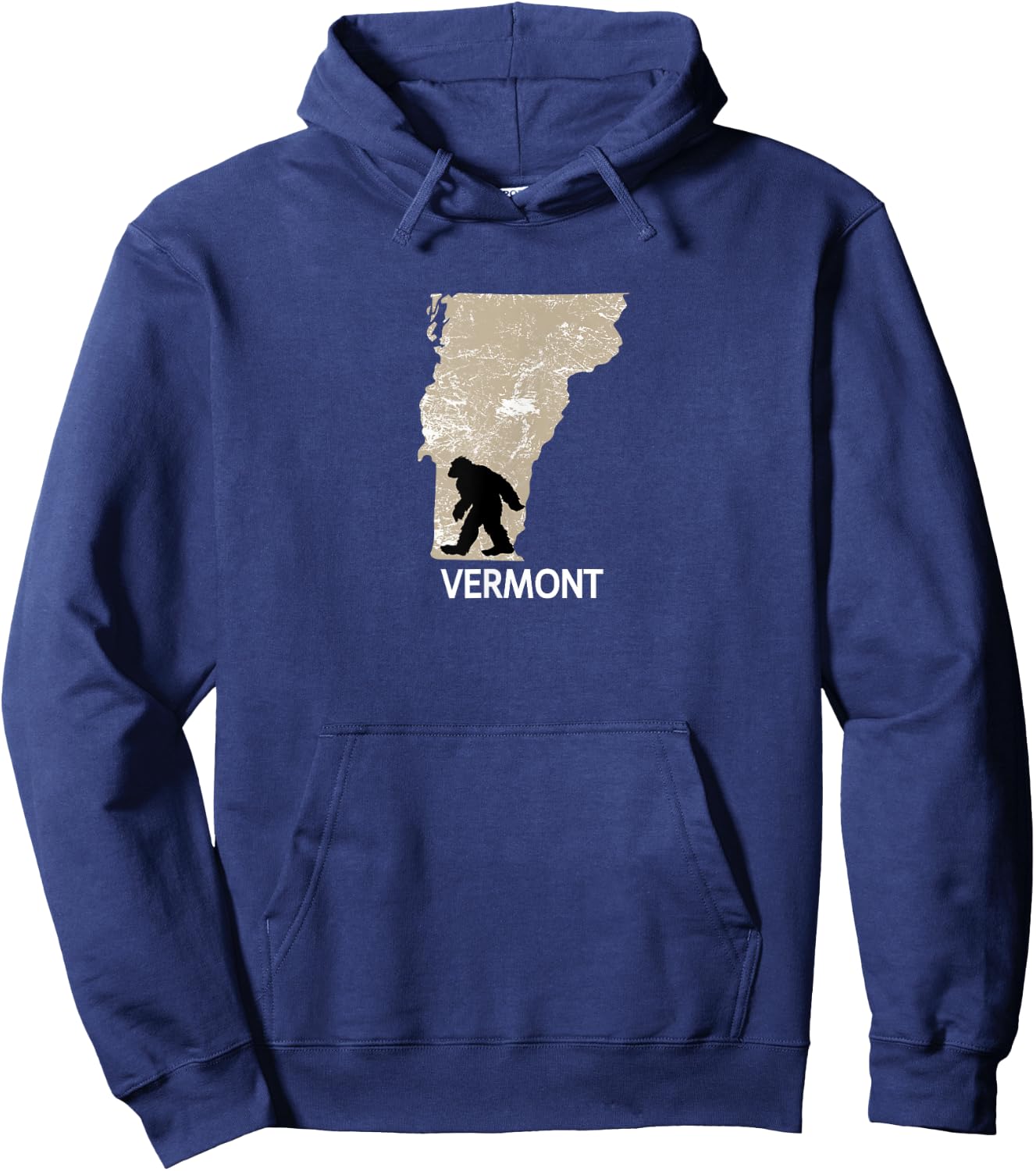 Funny Bigfoot I Believe Loves Vermont VT Sasquatch Hoodie - Hoodie | Navy