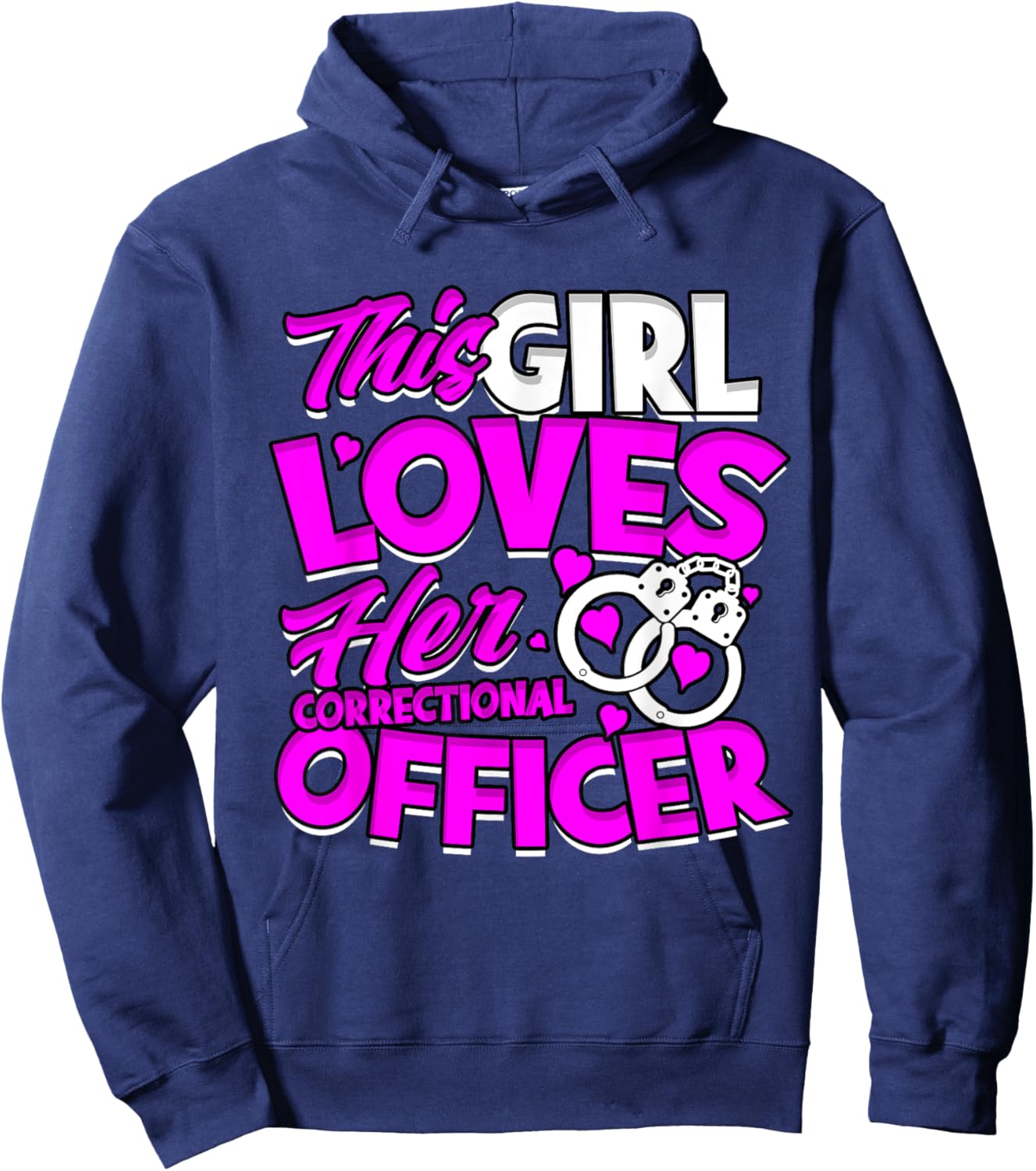 Prison Corrections Girlfriend Correctional Officer Wife Hoodie - Hoodie | Navy