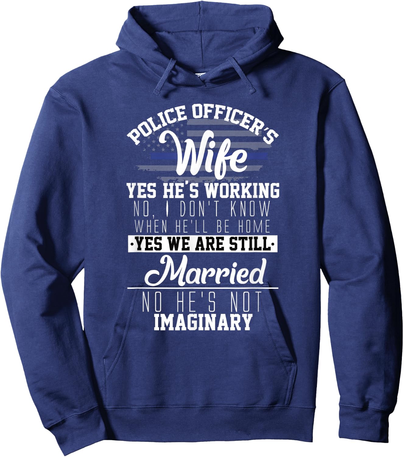 Police Officers Wife Funny Cop Law Enforcement Spouse Hoodie - Hoodie | Navy