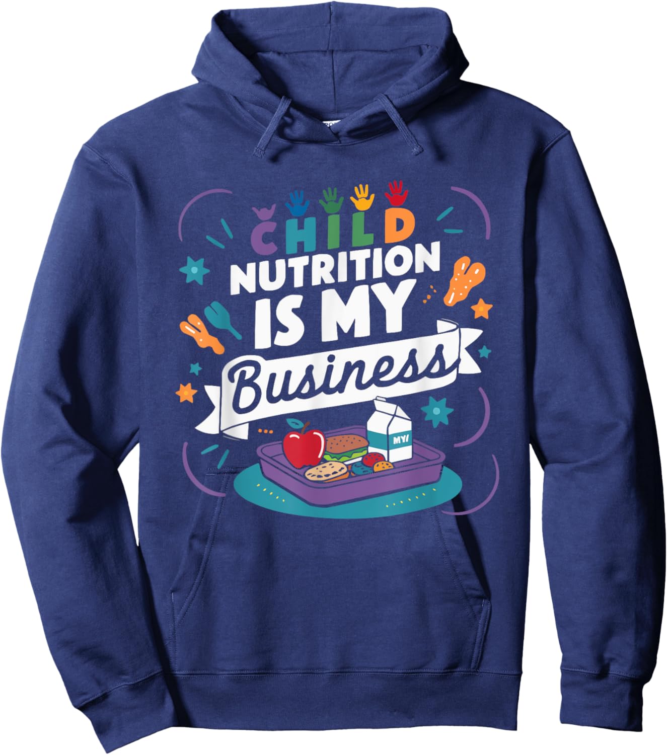 Cafeteria Manager Food Service Lunch Lady Cafeteria Worker Hoodie - Hoodie | Navy