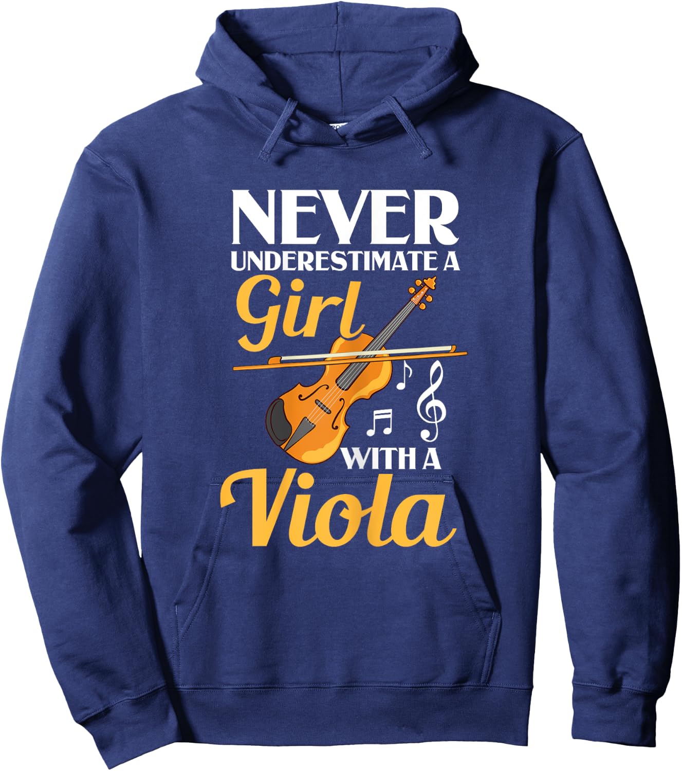 Viola Instrument Music Notes Player Lesson Beginner Hoodie - Hoodie | Navy
