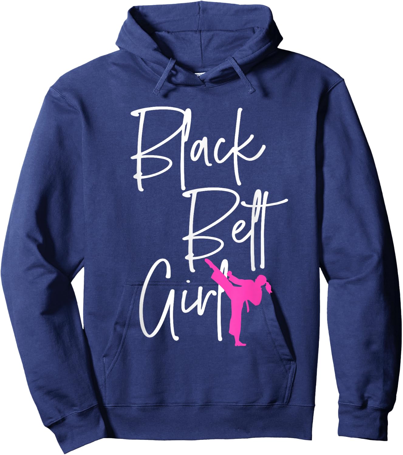 Black Belt Girl Karate Jiu Jitsu Taekwondo Martial Arts Gift Hoodie - Hoodie | Navy