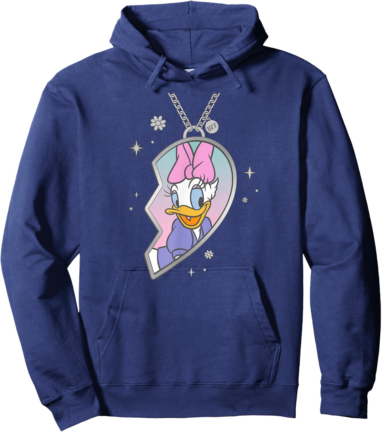 Disney BFF Best Friends Matching Heart Necklace Daisy Duck Hoodie - Hoodie | Navy