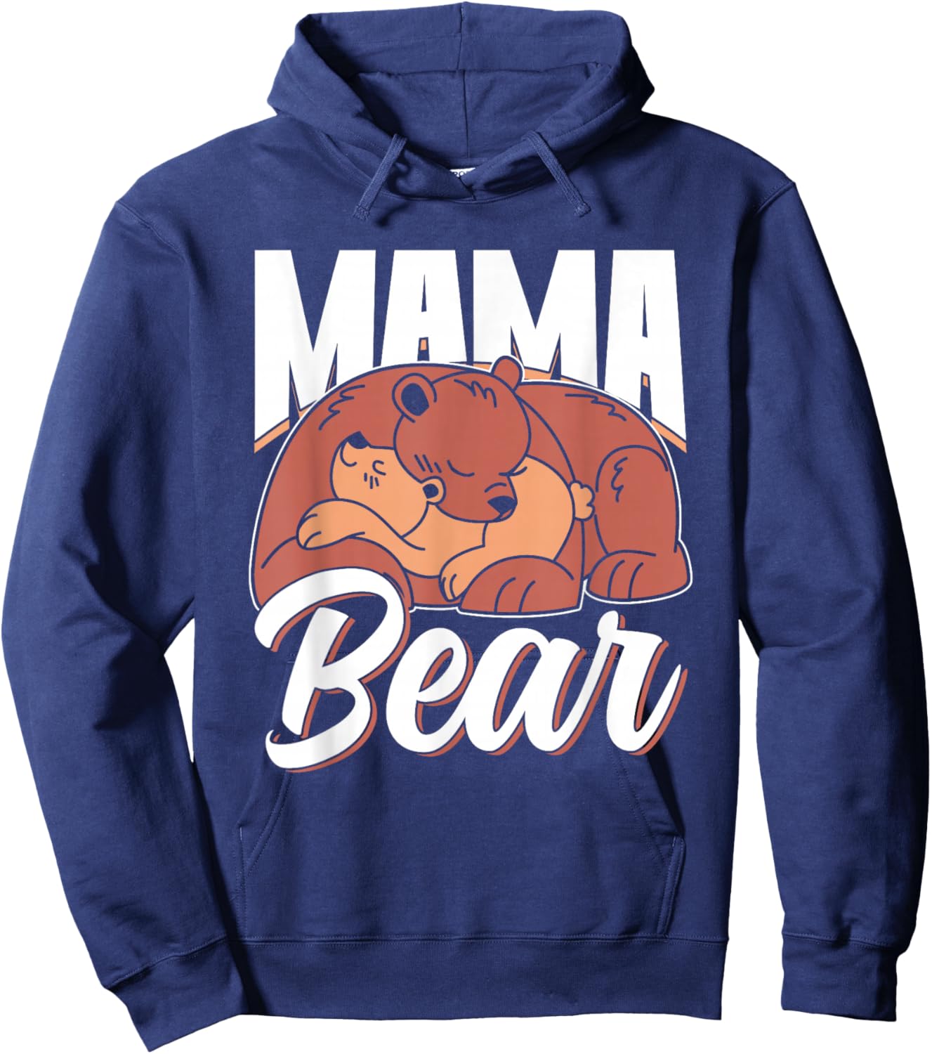 Mama Bear Animal Bears Pun Lover Bear Mom Mother Mommy Hoodie - Hoodie | Navy