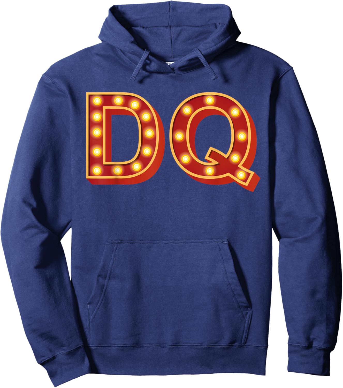 DQ Drama Queen, Flamboyant show font Hoodie - Hoodie | Navy
