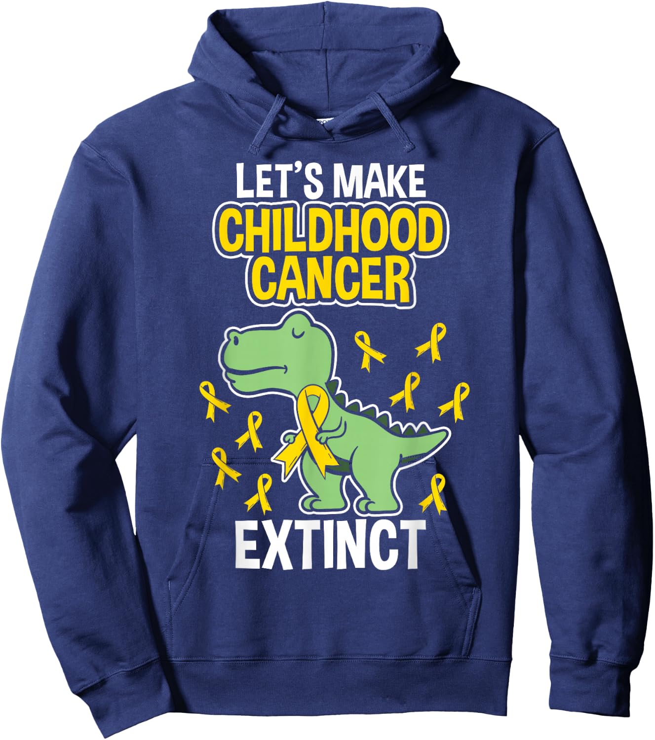 Childhood Cancer Extinct Dinosaur Dino Pediatrician Pedia Hoodie - Hoodie | Navy
