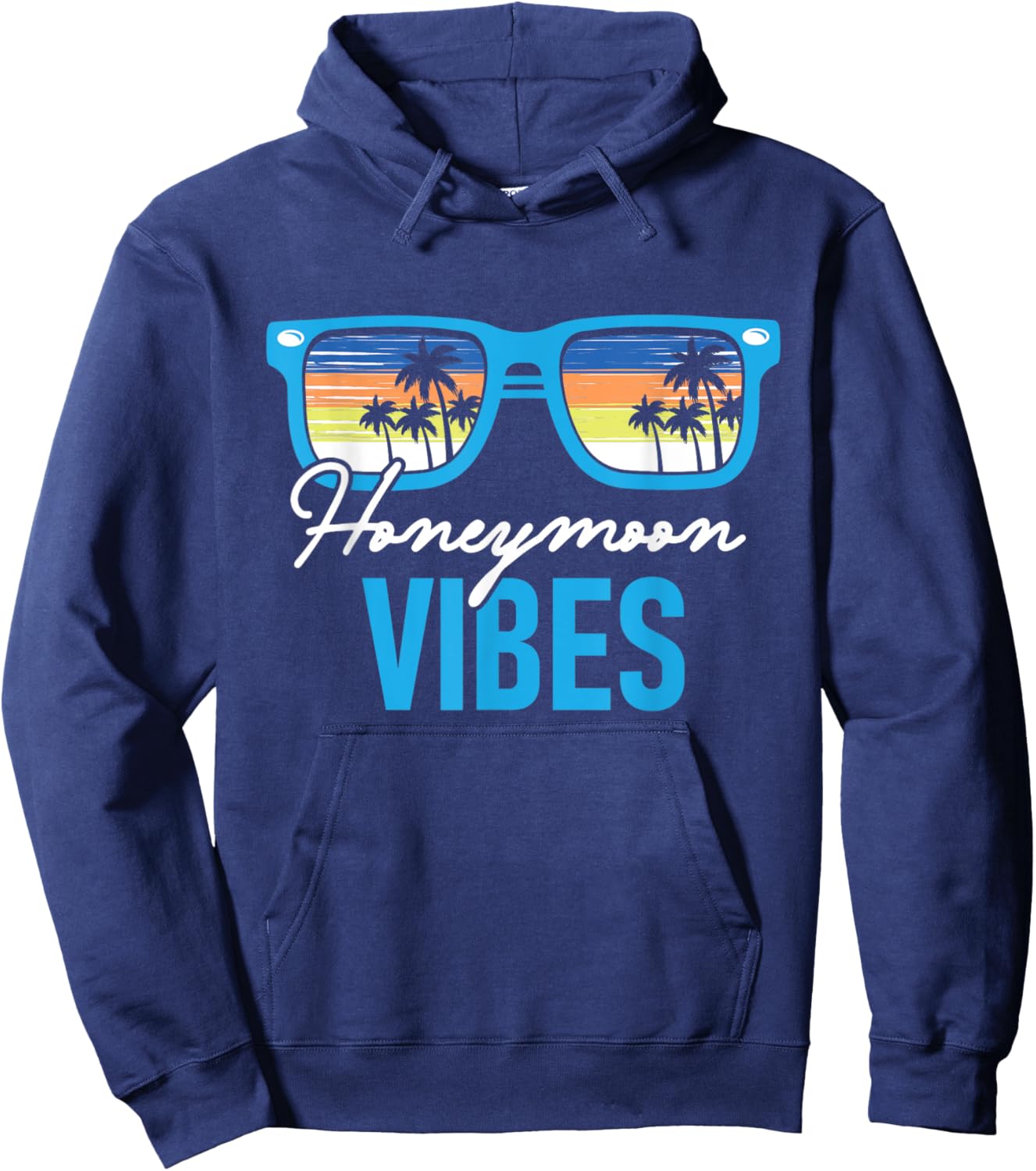 Honeymoon Vibes - Honeymooning Vacation Wedding Bride Groom Hoodie - Hoodie | Navy