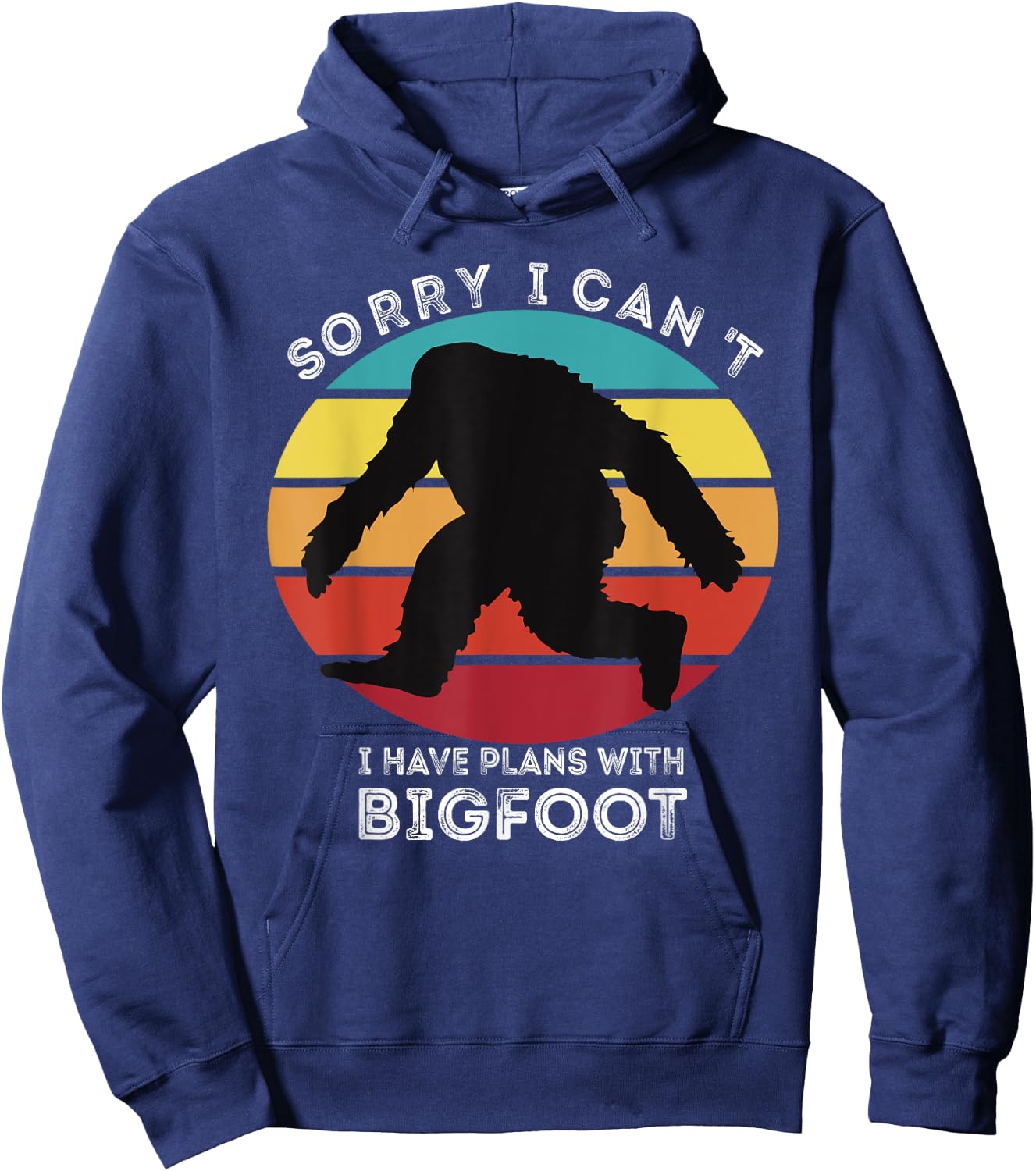 I have Plans With Yeti Sasquatch Men Kids Bigfoot Hoodie - Hoodie | Navy