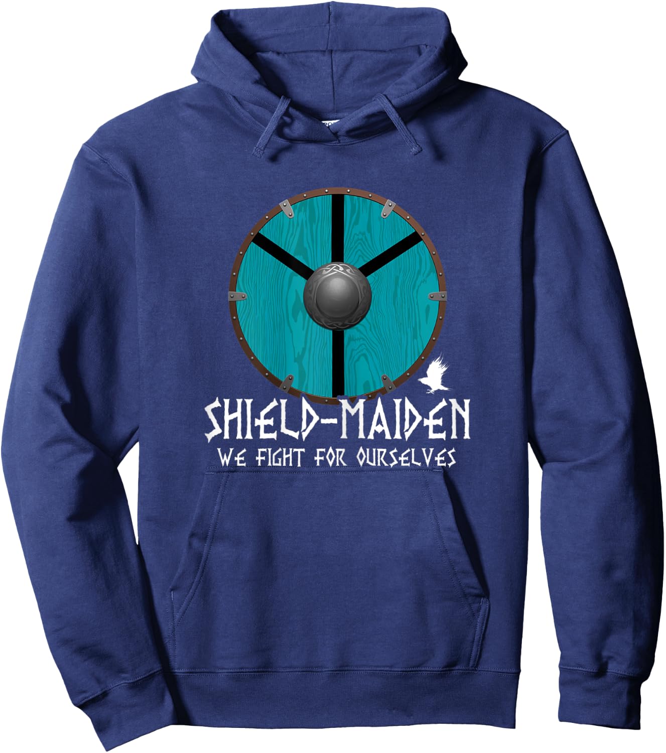 Shield-Maiden We Fight For Ourselves Lagertha's Shield Hoodie - Hoodie | Navy
