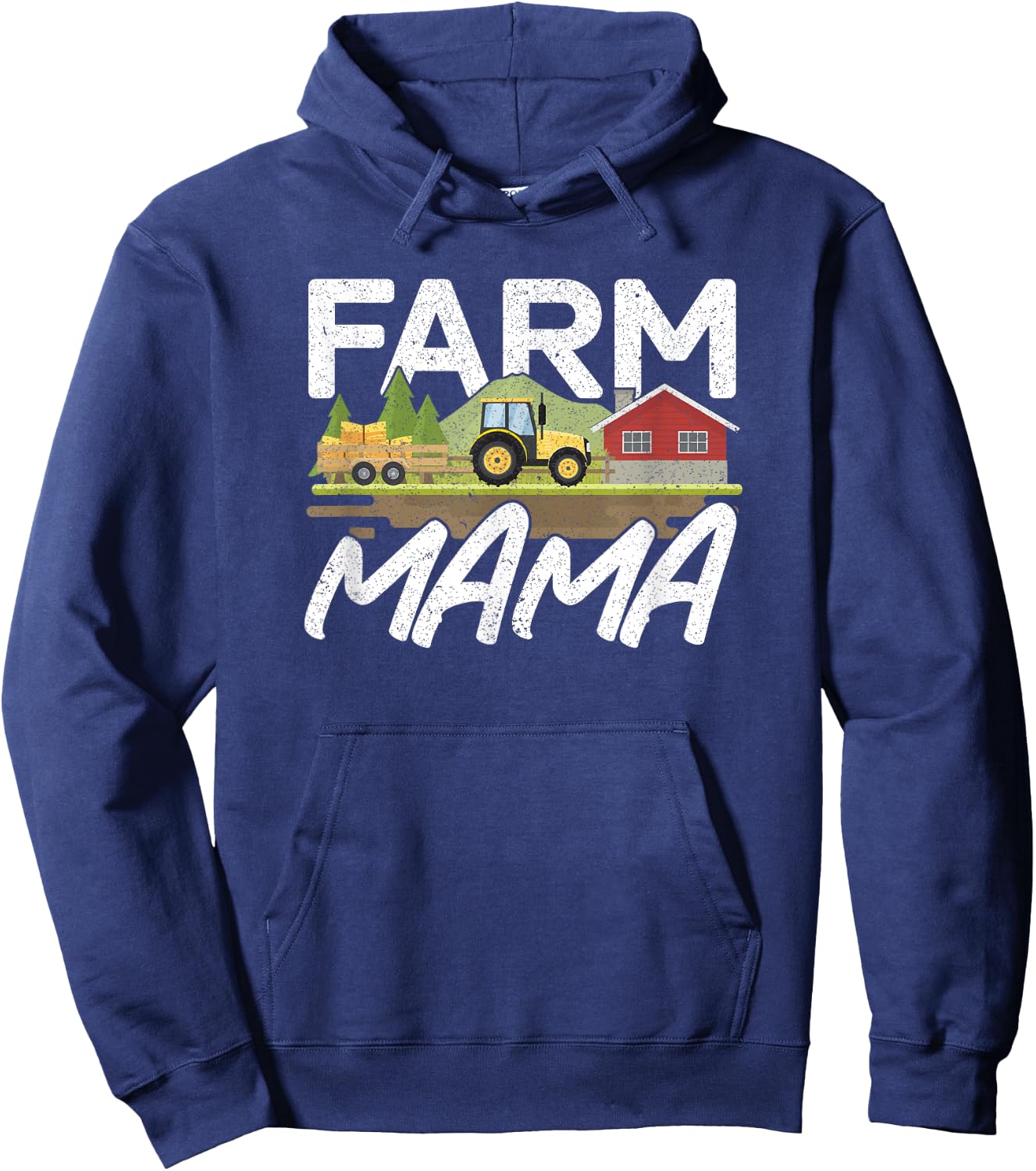 Farm Mama | Mommy Farm Lover Mama Funny Farmer Mother's Day Hoodie - Hoodie | Navy
