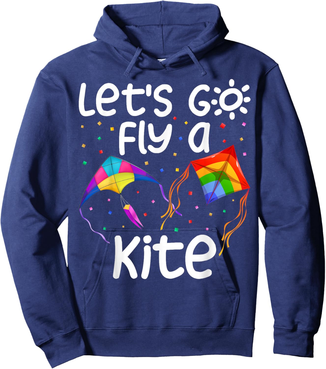 Let's-Go Fly A Kite Kite Flying Kite Surfing Kids Hoodie - Hoodie | Navy