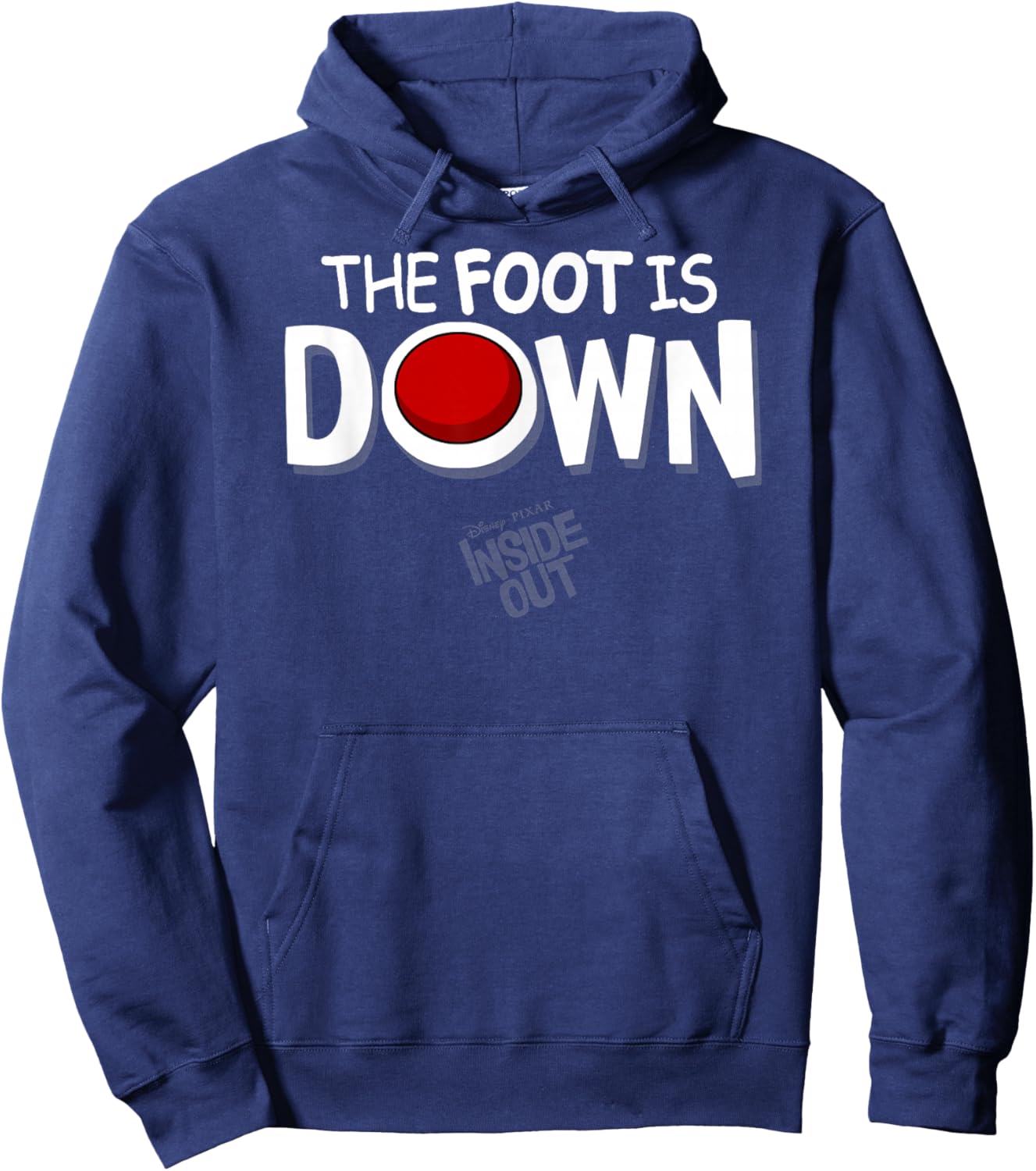 Disney Pixar Inside Out The Foot Is Down Text Logo Hoodie - Hoodie | Navy