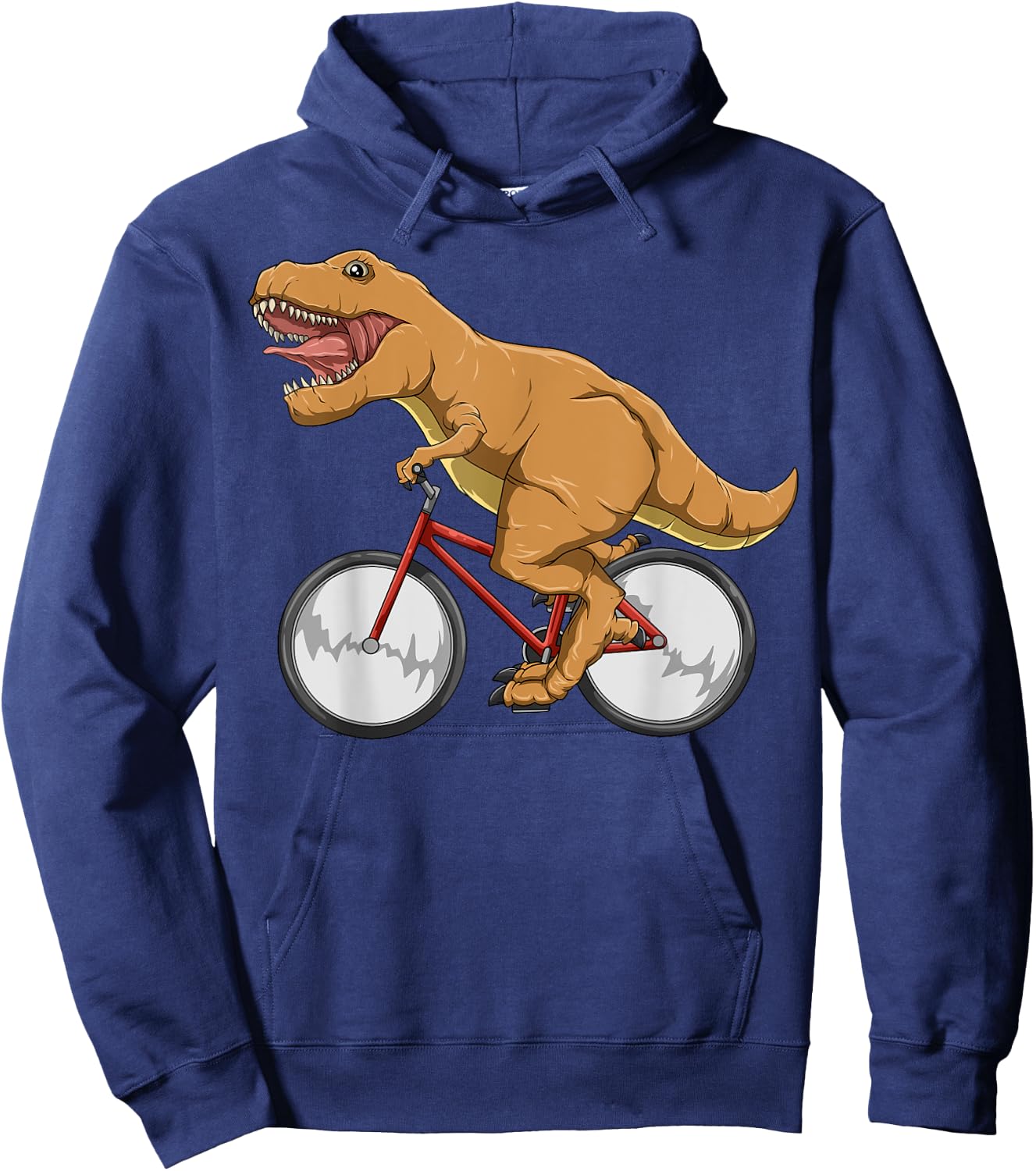 Cycling Dinosaur T-Rex Riding Road Bike MTB Cyclocross Hoodie - Hoodie | Navy