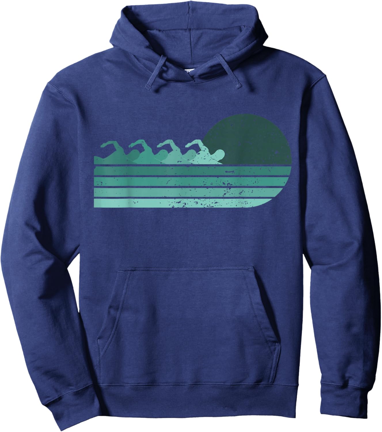 Funny Retro Swimming Swimmer Sports Coach Athlete Hoodie - Hoodie | Navy