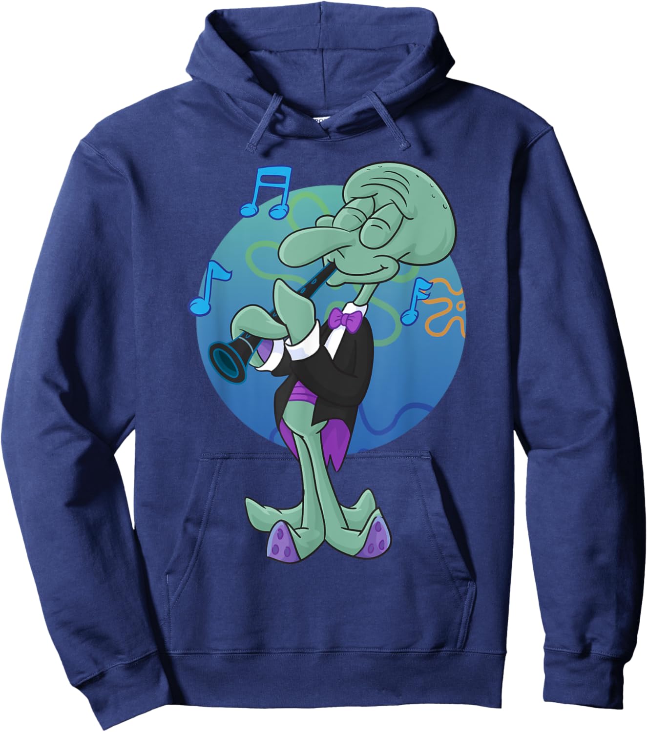 Mademark x SpongeBob SquarePants - Squidwards Playing "Clarry" The Clarinet Hoodie - Hoodie | Navy