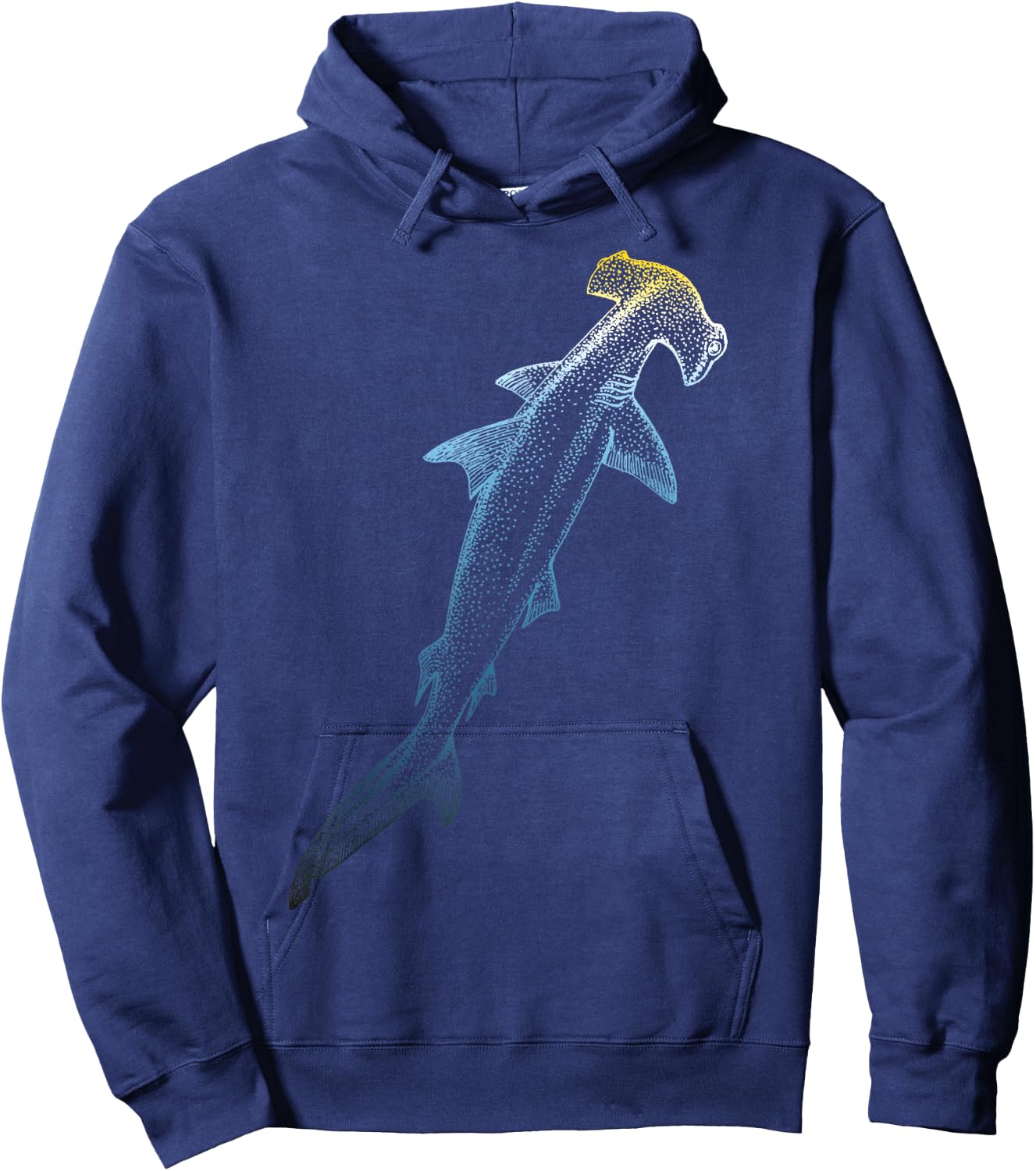 Beautiful Colors Swimming Hammerhead Shark Lovers Hoodie - Hoodie | Navy