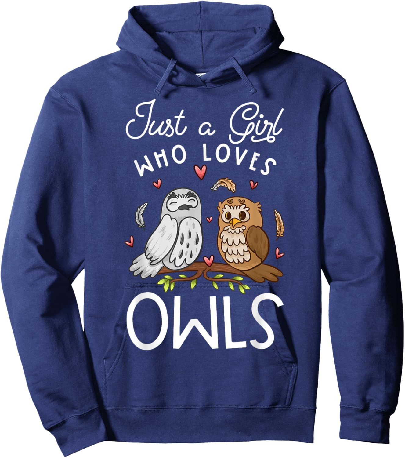 Owl Lover, Owl Keeper, Bird Lover, Girls Owl Hoodie - Hoodie | Navy
