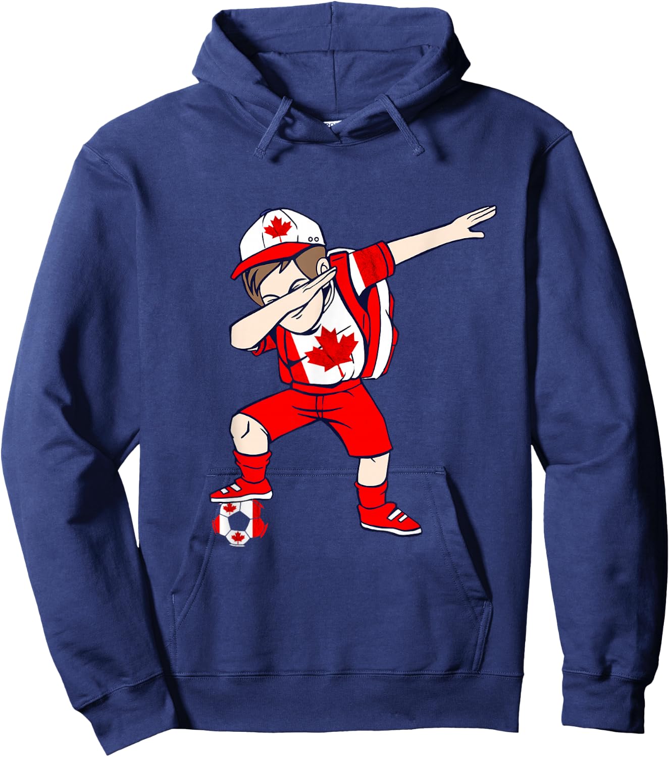 Canadian Soccer Team Dabbing Boy Canadian Roots Canada Hoodie - Hoodie | Navy