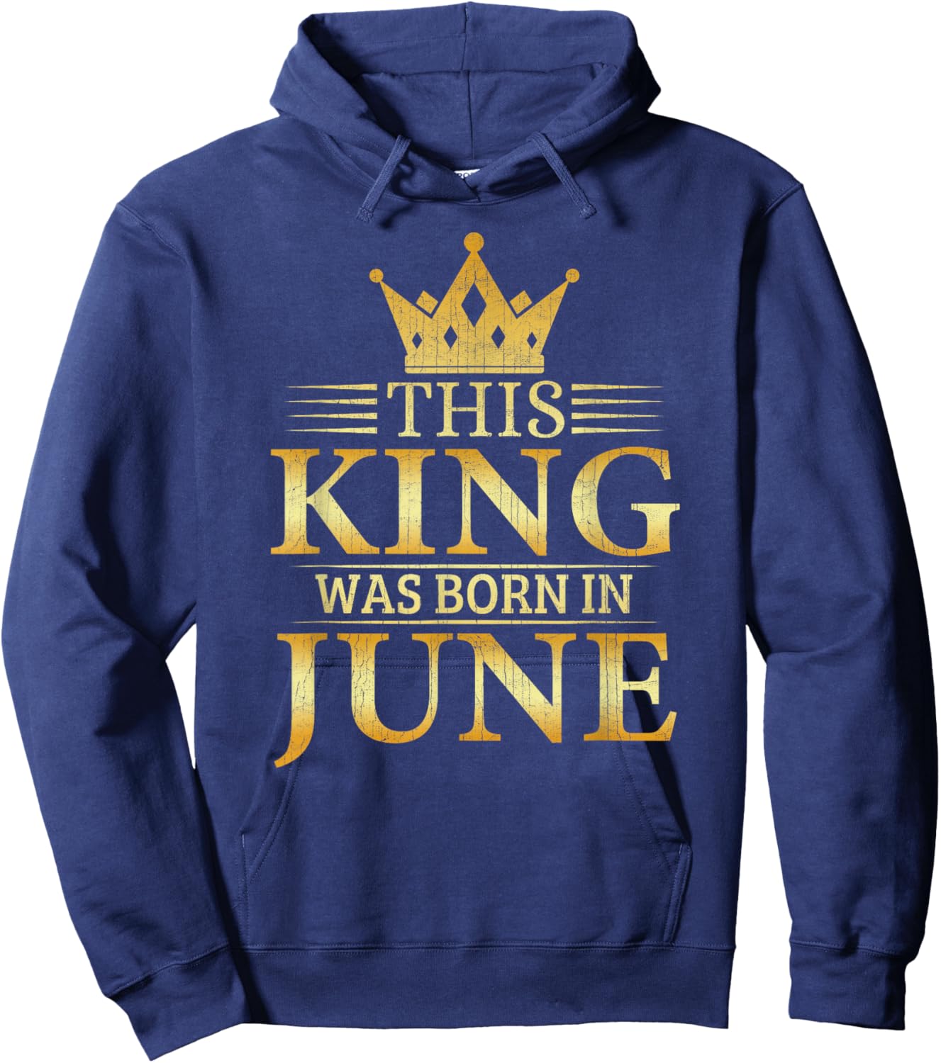 This King Was Born In June Boys Birthday Celebration Hoodie - Hoodie | Navy