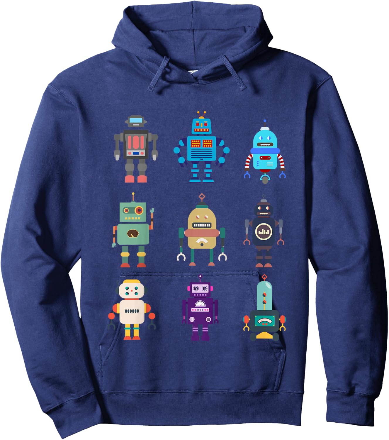 I Love Robot Gift All Ages Robotic Kids Girls Boys Robot Hoodie - Hoodie | Navy