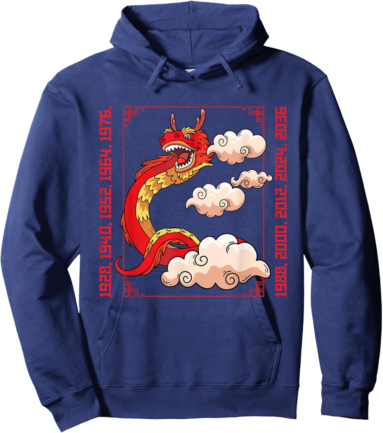 Dragon Years Chinese Zodiac | Year Of The Dragon Hoodie - Hoodie | Navy