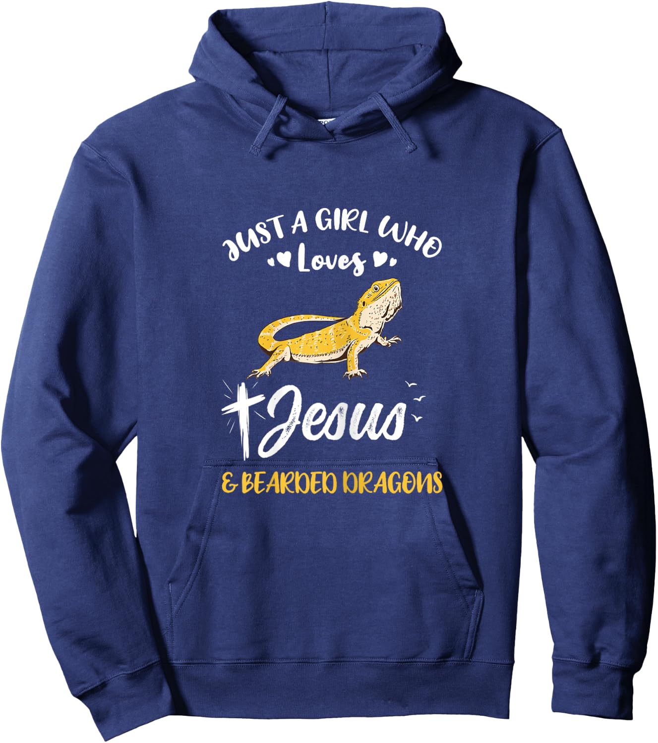 Just A Girl Who Loves Jesus And Bearded Dragons Hoodie - Hoodie | Navy