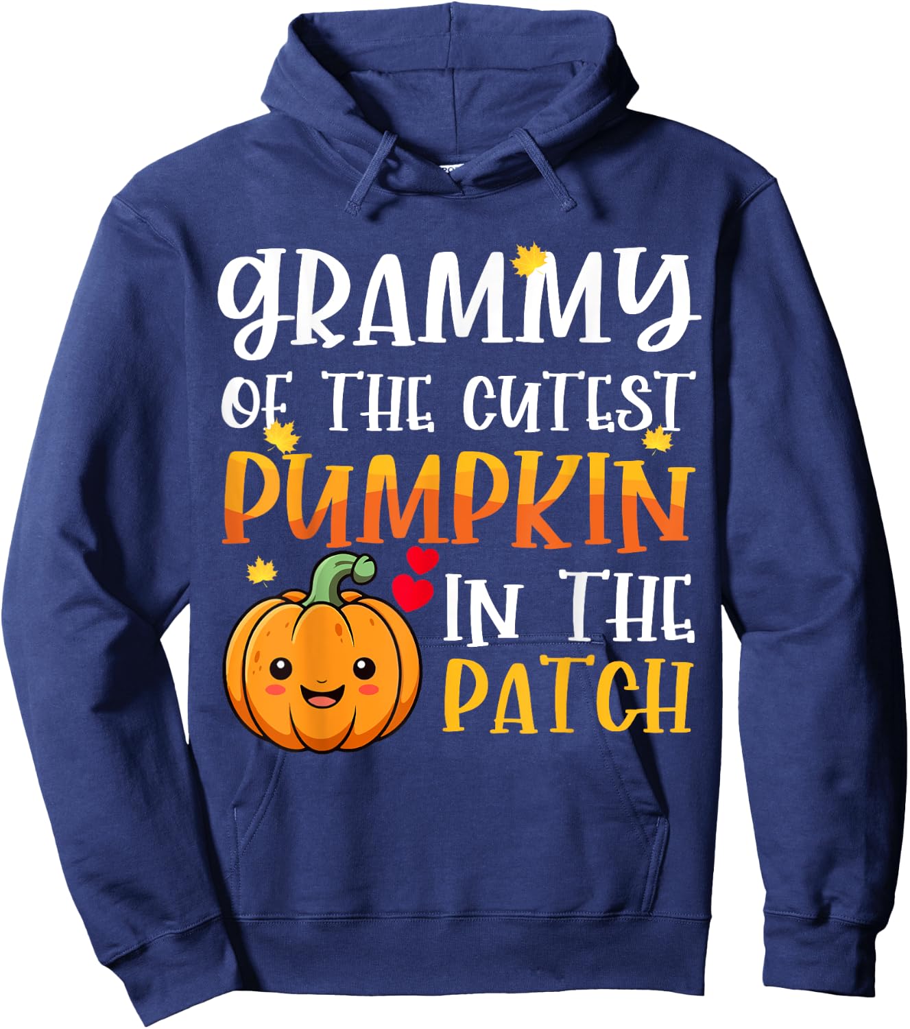 Grammy Of Cutest Pumpkin In The Patch Halloween Thanksgiving Hoodie - Hoodie | Navy
