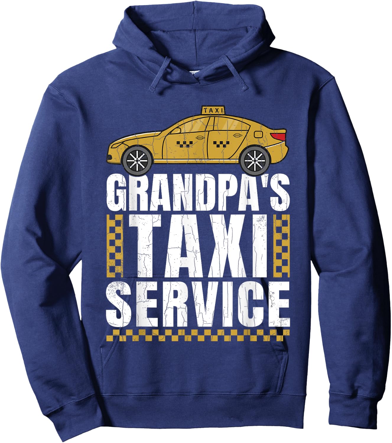 Grandpa's Taxi Service Funny Taxi Driving Cab Lover Graphic Hoodie - Hoodie | Navy