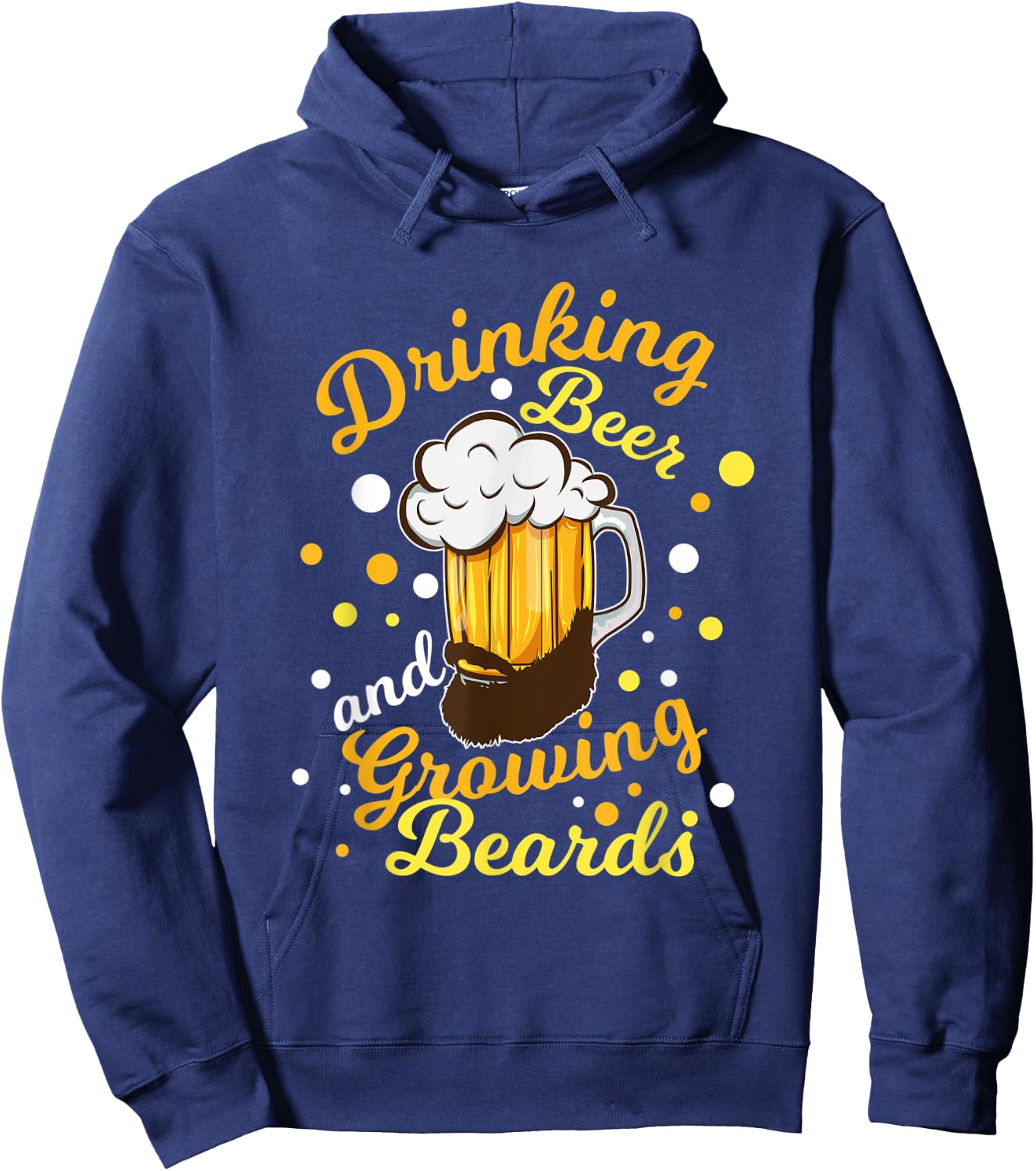 Drinking Beer And Growing Beards Cool Bearded Men Gift Hoodie - Hoodie | Navy