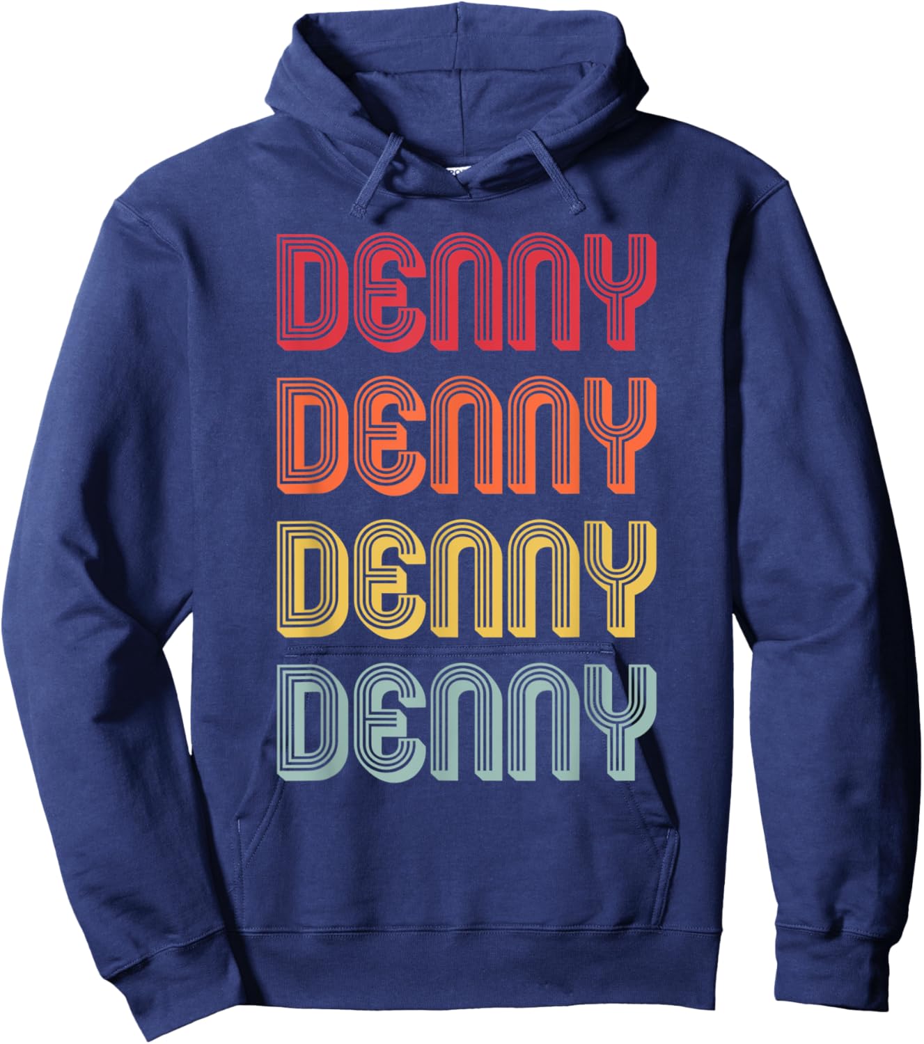 DENNY Gift Surname Funny Retro Vintage 80s Birthday Reunion Hoodie - Hoodie | Navy