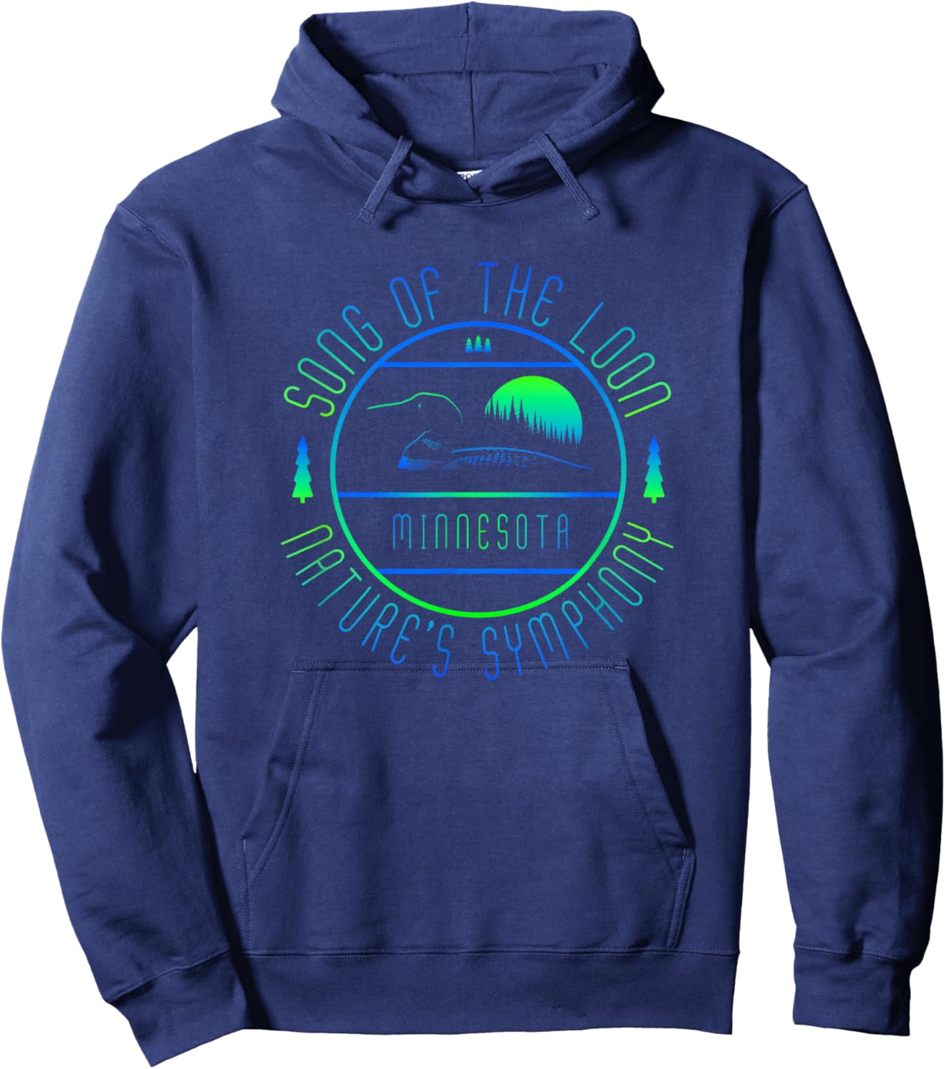 Minnesota - Song Of The Loon - Minnesota Loon Hoodie - Hoodie | Navy