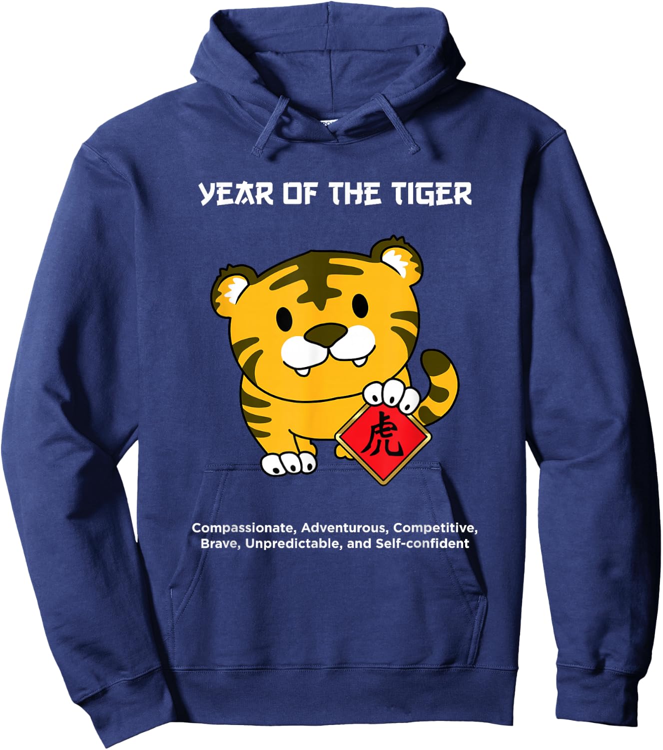 Year of The Tiger Chinese Zodiac Lunar New Year 2022 Hoodie - Hoodie | Navy