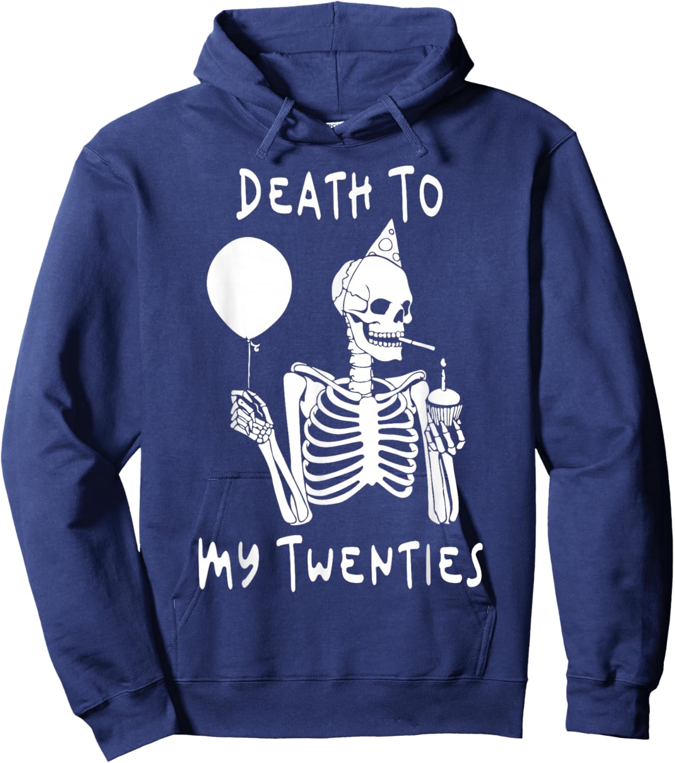 Death To My Twenties Funny R.I.P 20s, 30th Birthday Skelett Hoodie - Hoodie | Navy