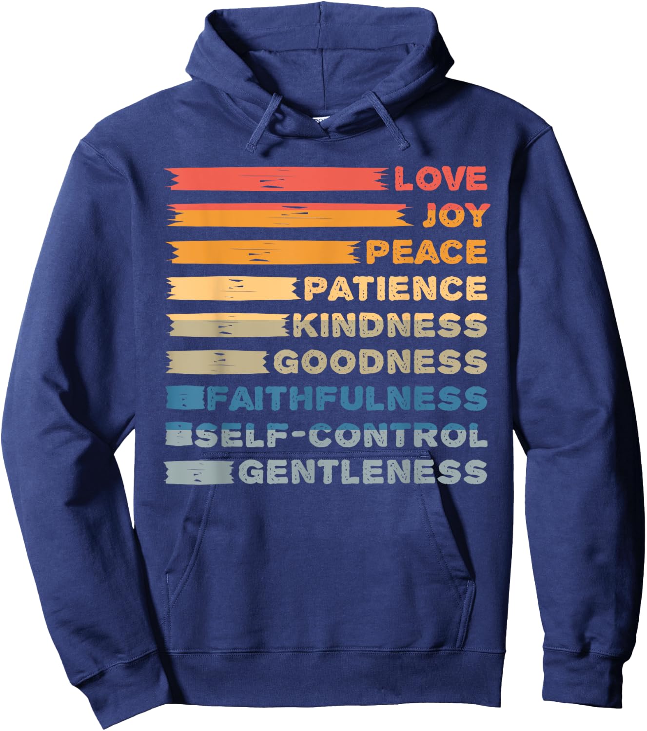 Fruit of The Spirit - Christian Bible Verse - Love Joy Peace Hoodie - Hoodie | Navy