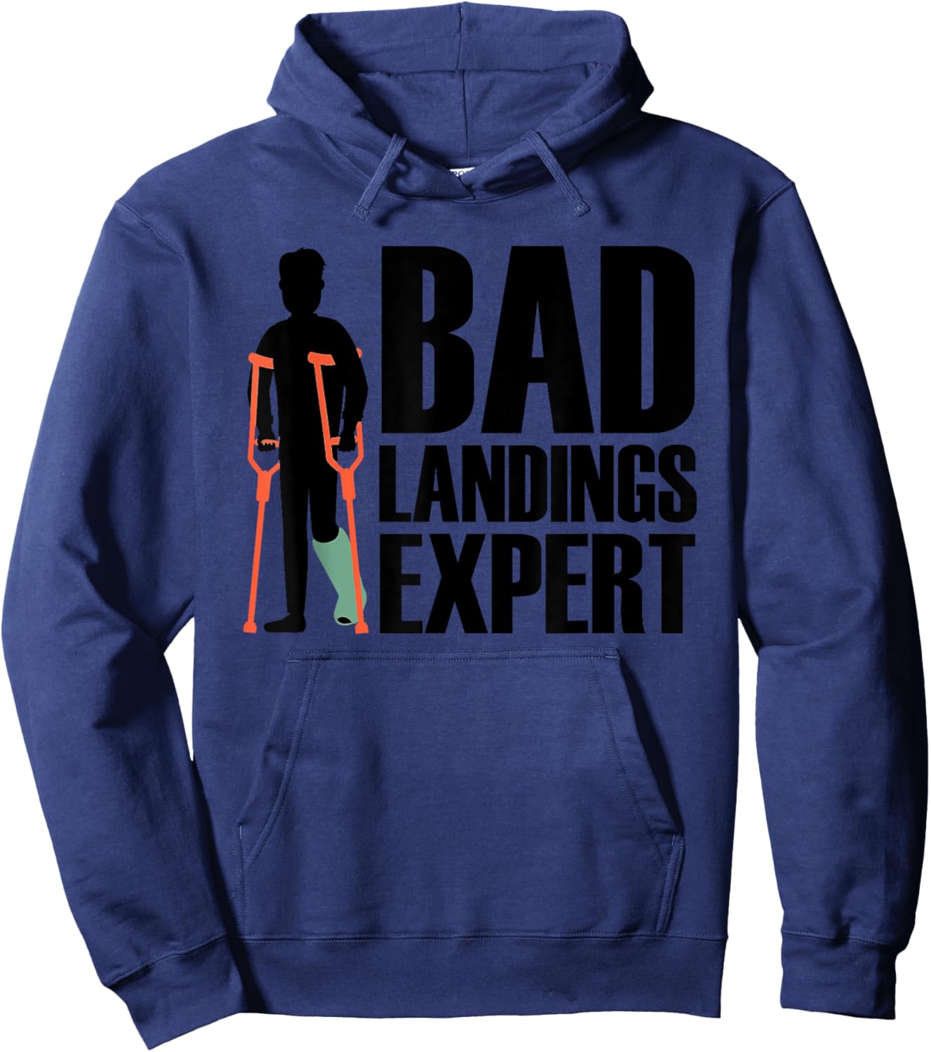 Cool Broken Leg Art Women Foot Ankle Knee Broken Leg Hoodie - Hoodie | Navy