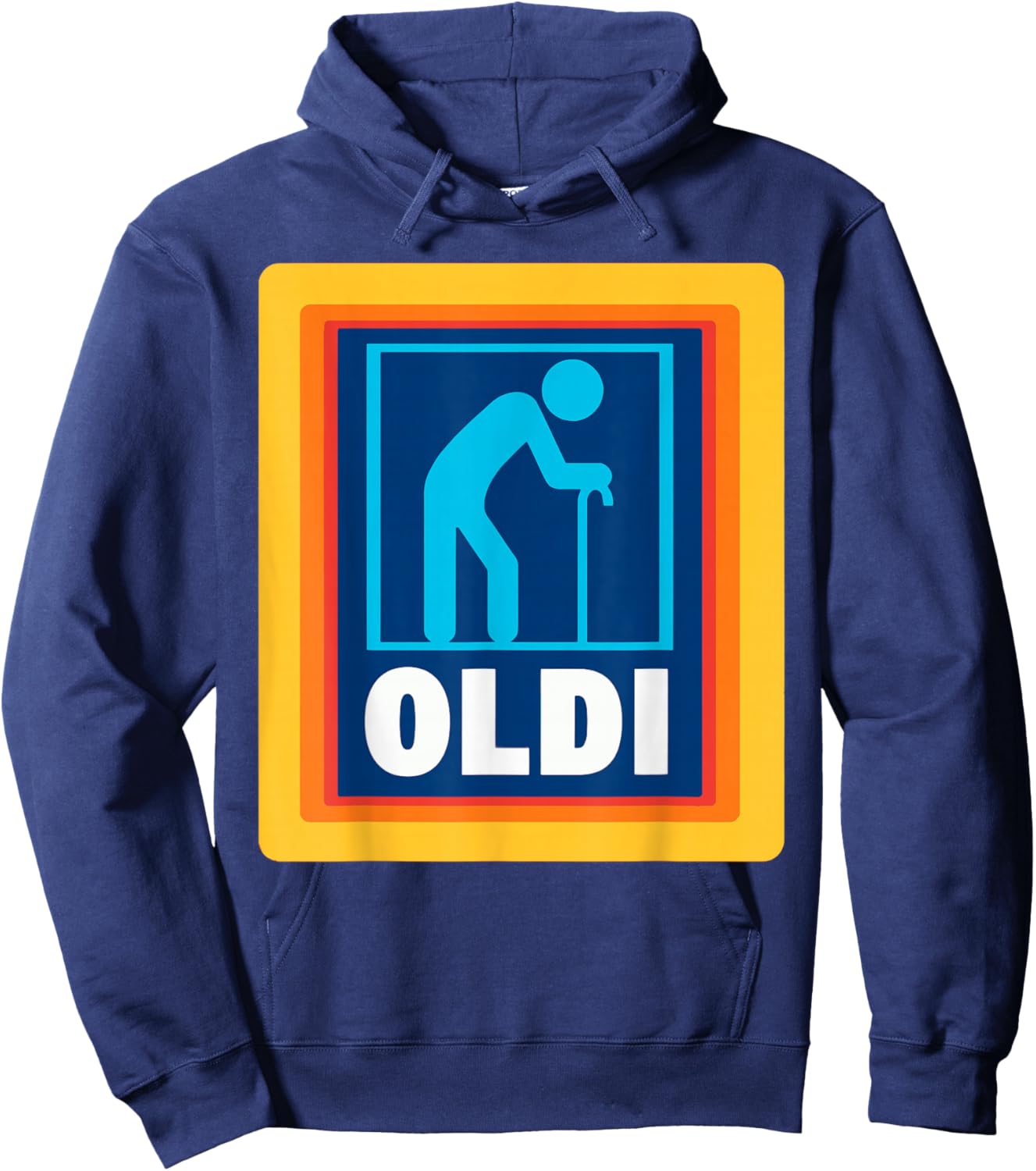 Funny OLDI Shirt -Adults Black Halloween Small Hoodie - Hoodie | Navy