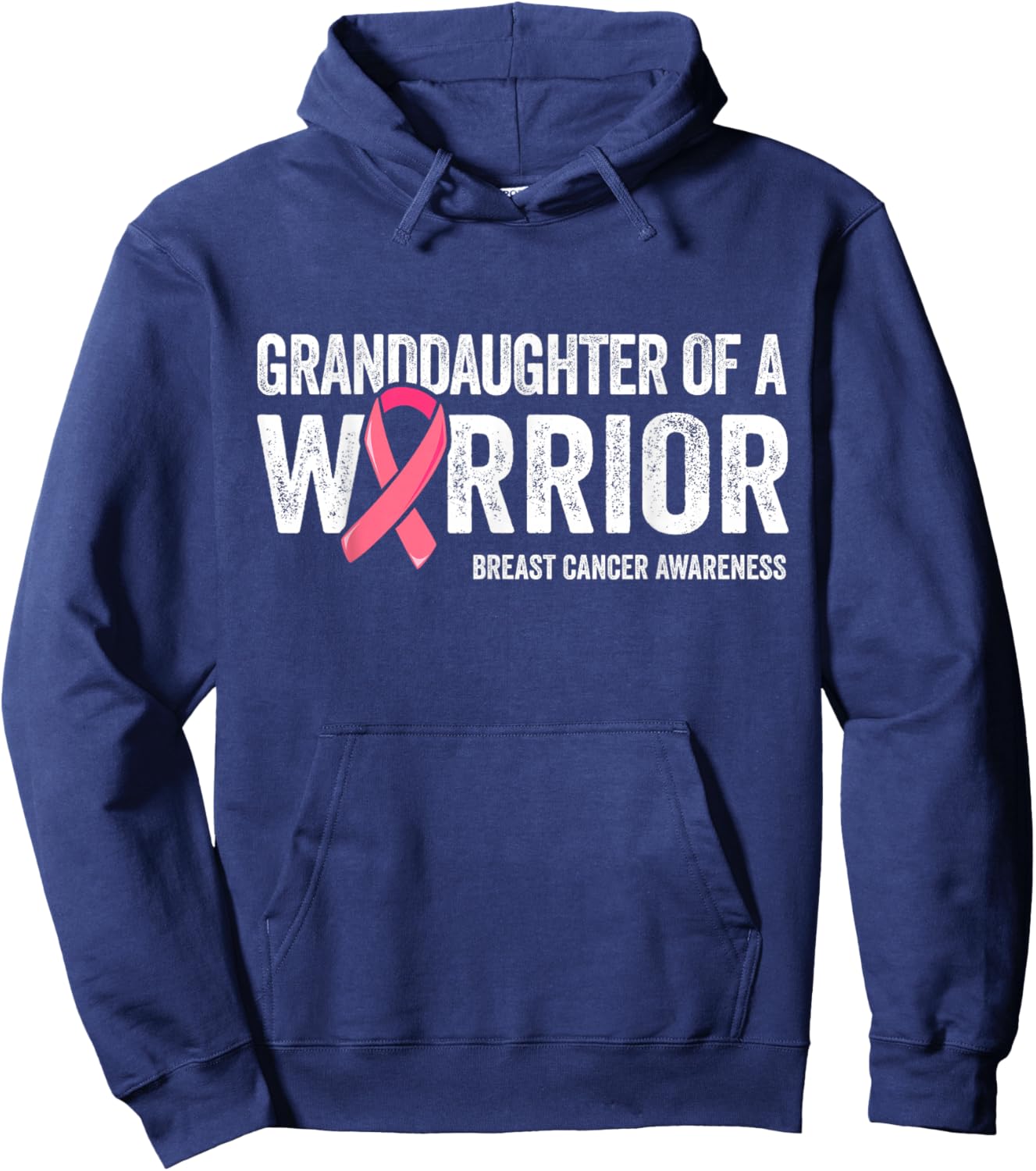 Granddaughter Of A Warrior Shirts, Breast Cancer Matching Hoodie - Hoodie | Navy